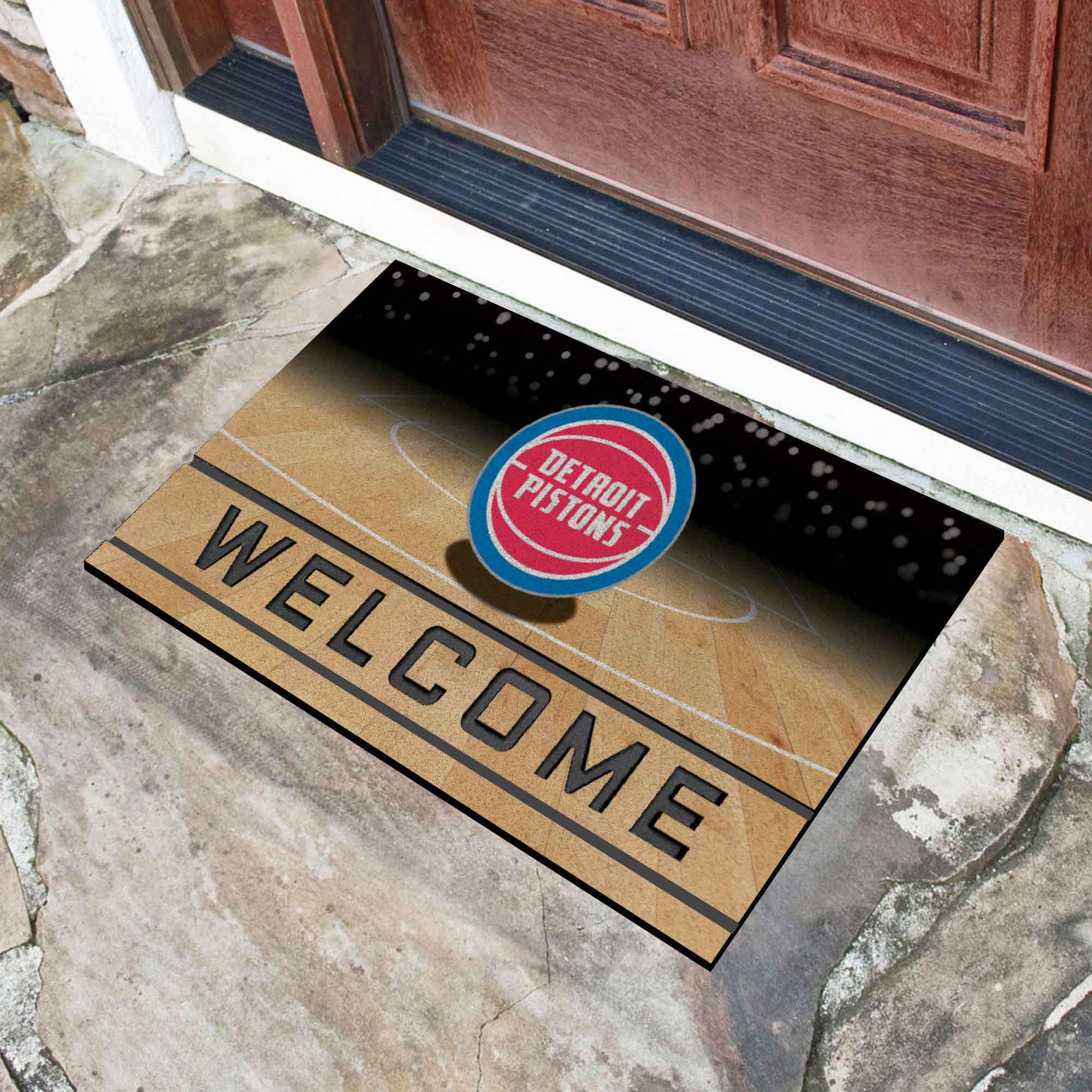 NBA - Detroit Pistons Crumb Rubber Door Mat - Image 2