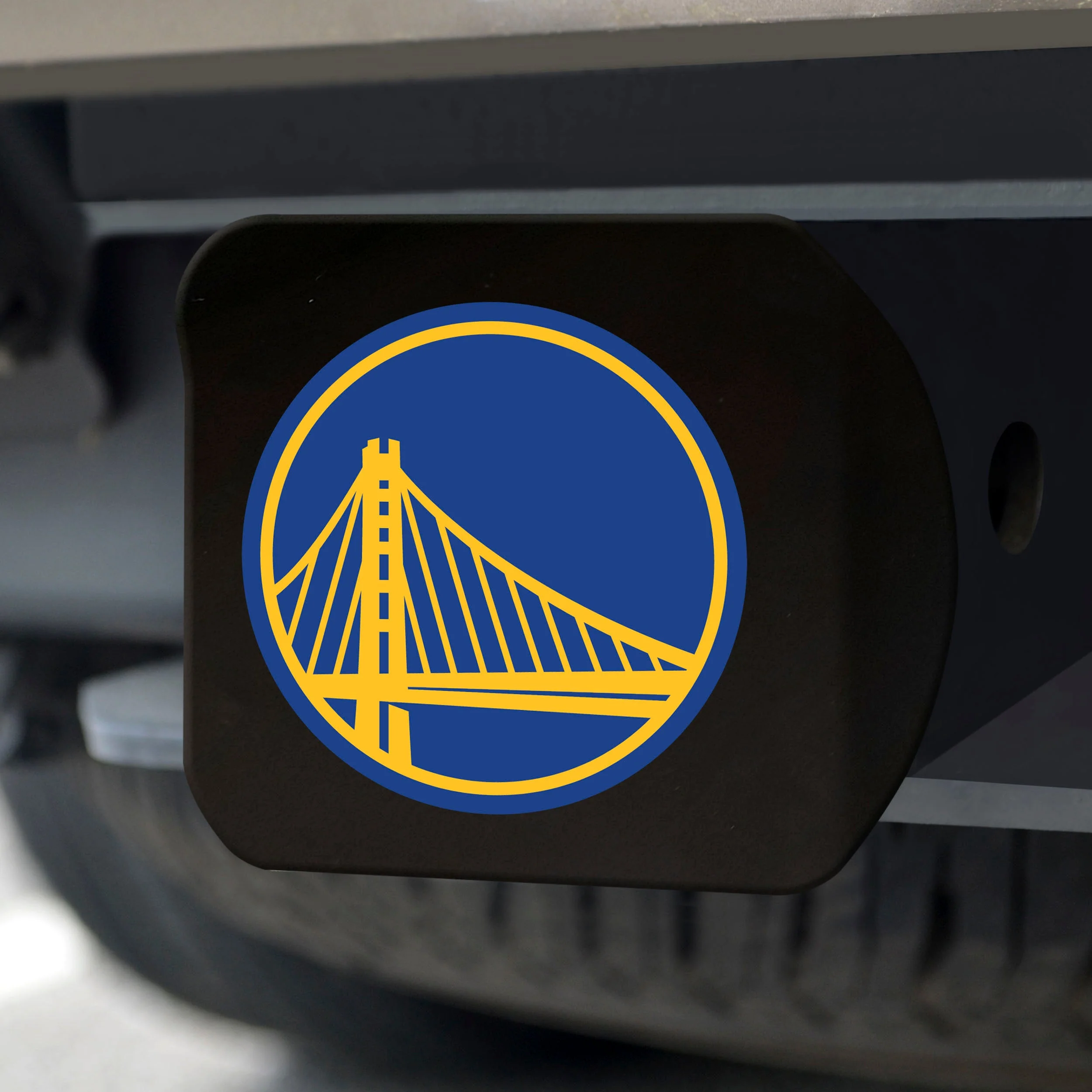 NBA - Golden State Warriors Color on Black Hitch Cover - Image 2