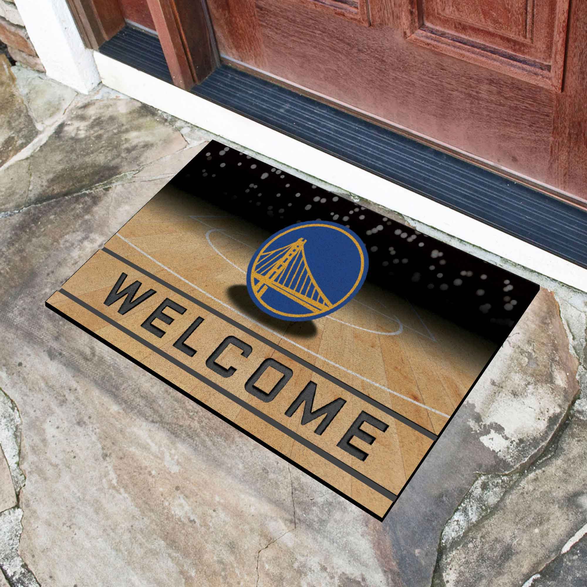 NBA - Golden State Warriors Crumb Rubber Door Mat - Image 2