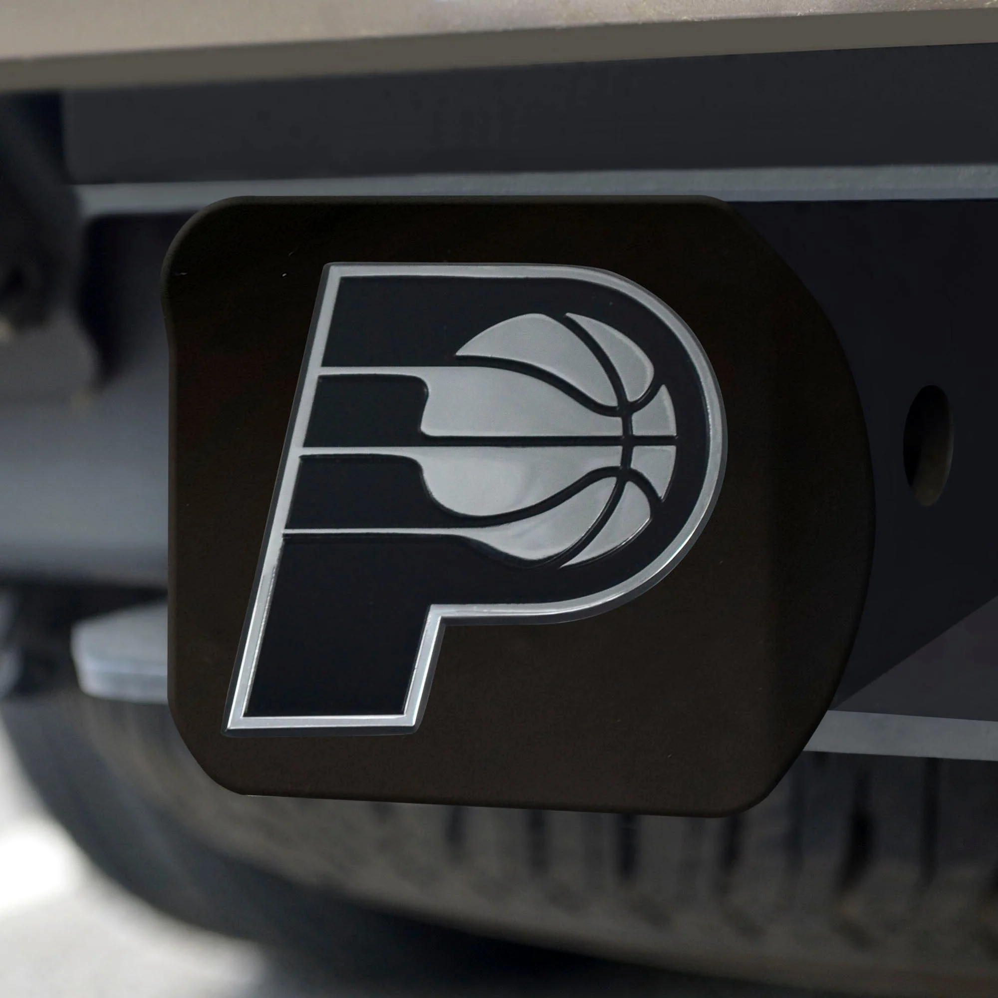 NBA - Indiana Pacers Chrome on Black Hitch Cover - Image 2