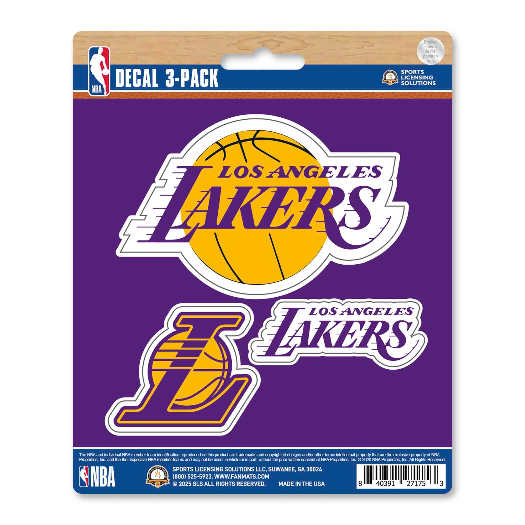 NBA - Los Angeles Lakers Decal 3-pk