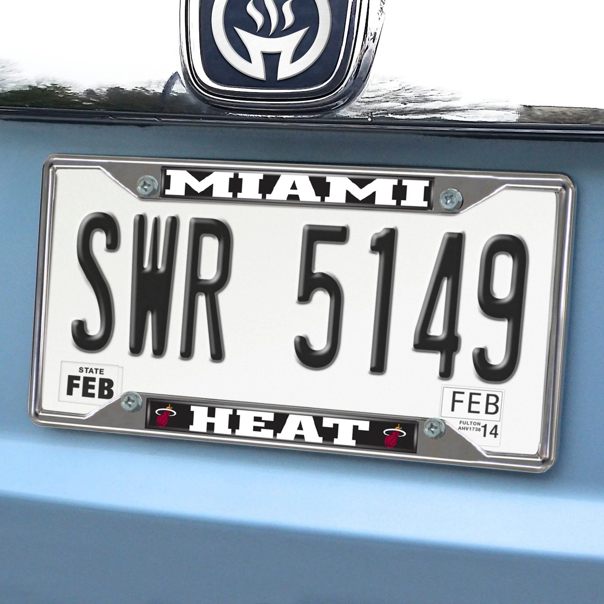 NBA - Miami Heat Chrome License Plate Frame - Image 2