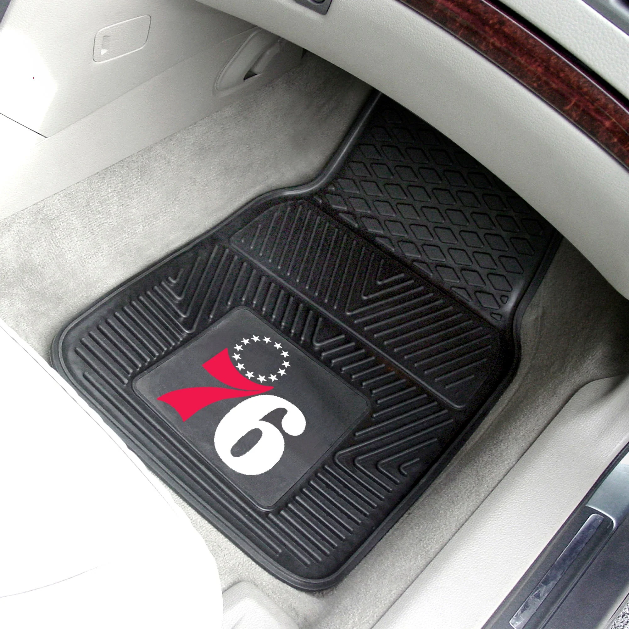 NBA - Philadelphia 76ers 2-pc Vinyl Car Mat Set - Image 3