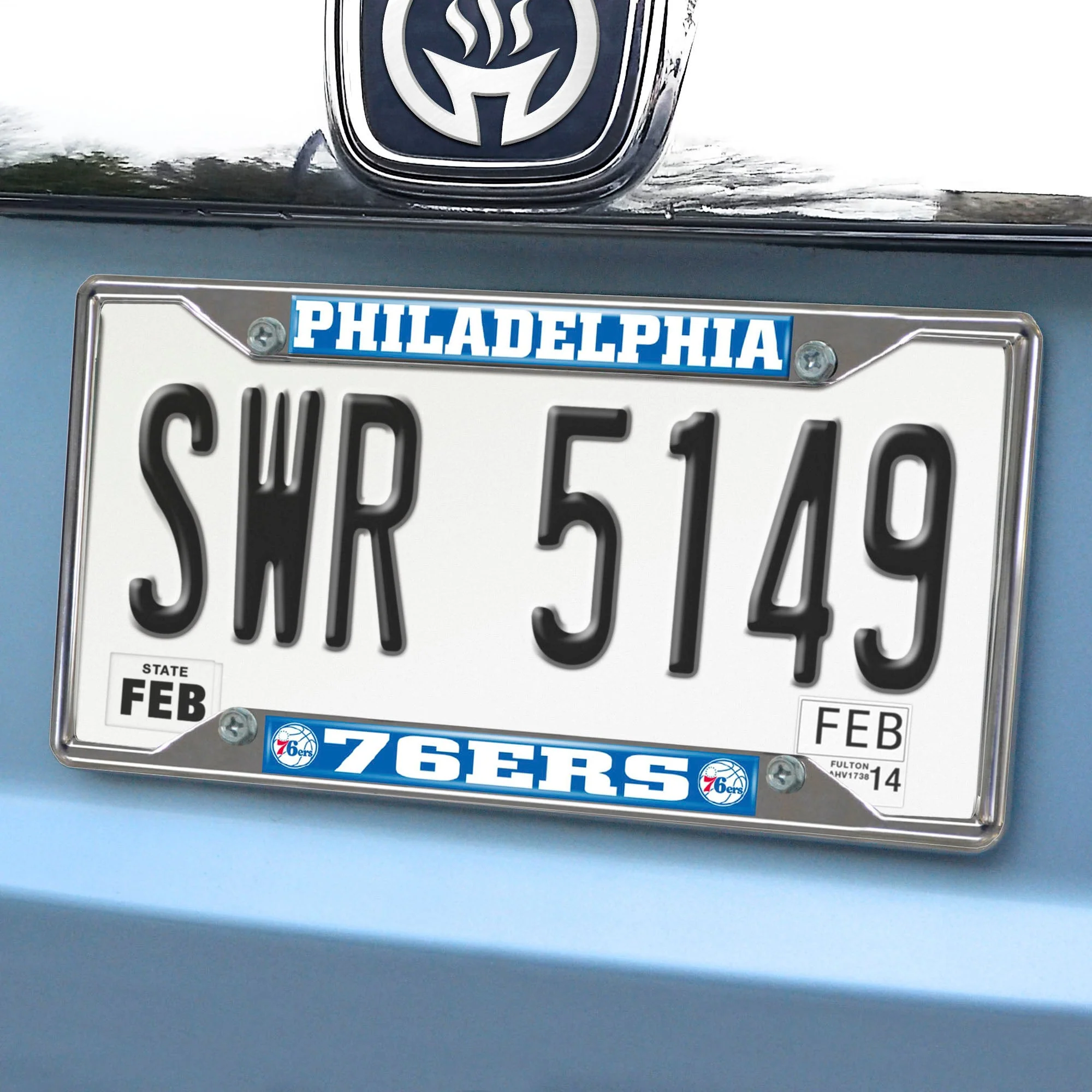 NBA - Philadelphia 76ers Chrome License Plate Frame - Image 2