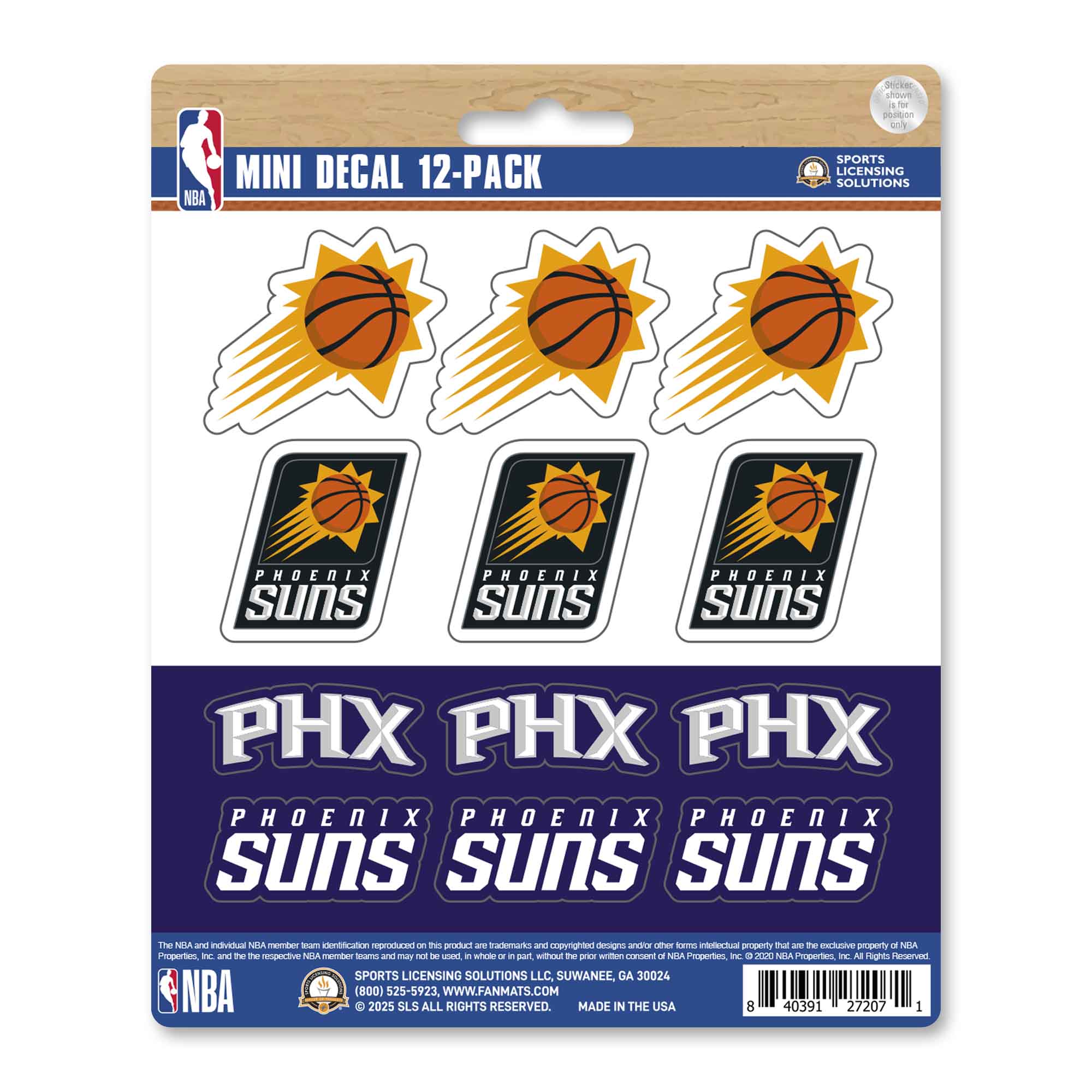 NBA - Phoenix Suns Mini Decal 12-pk