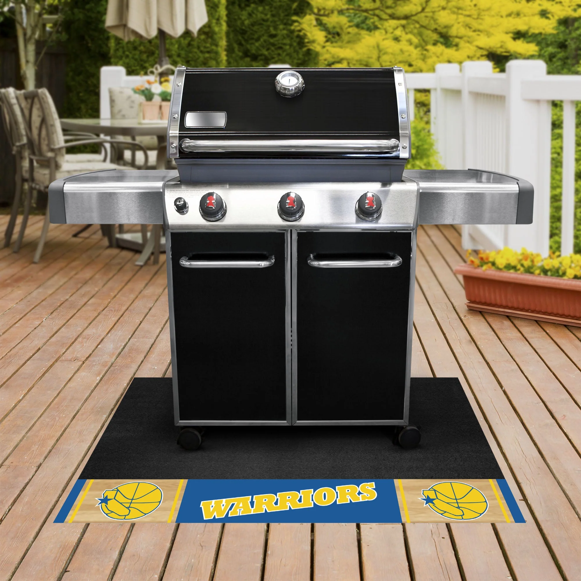 NBAV - Golden State Warriors Grill Mat - Retro - Image 2
