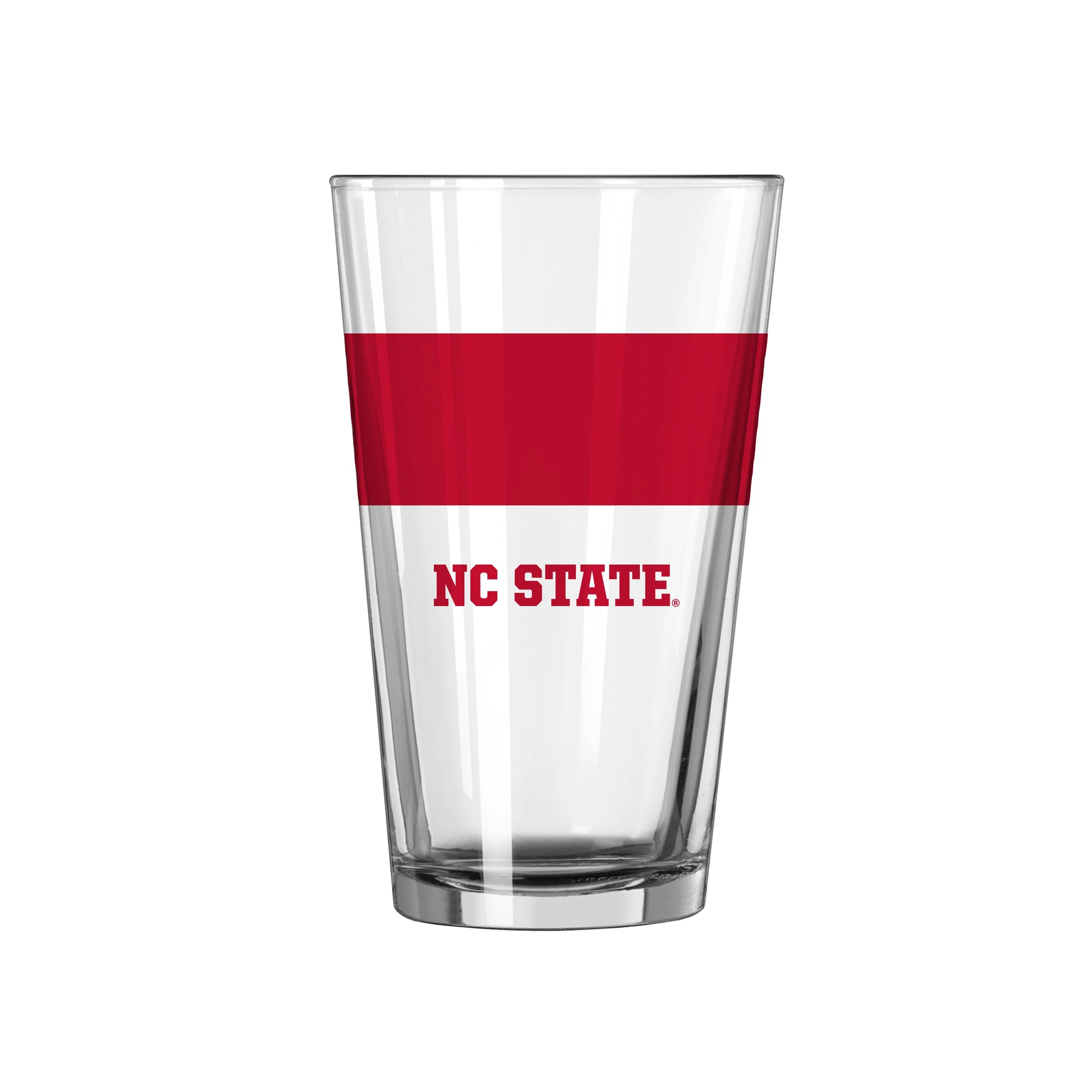 NC State 16oz Colorblock Pint Glass