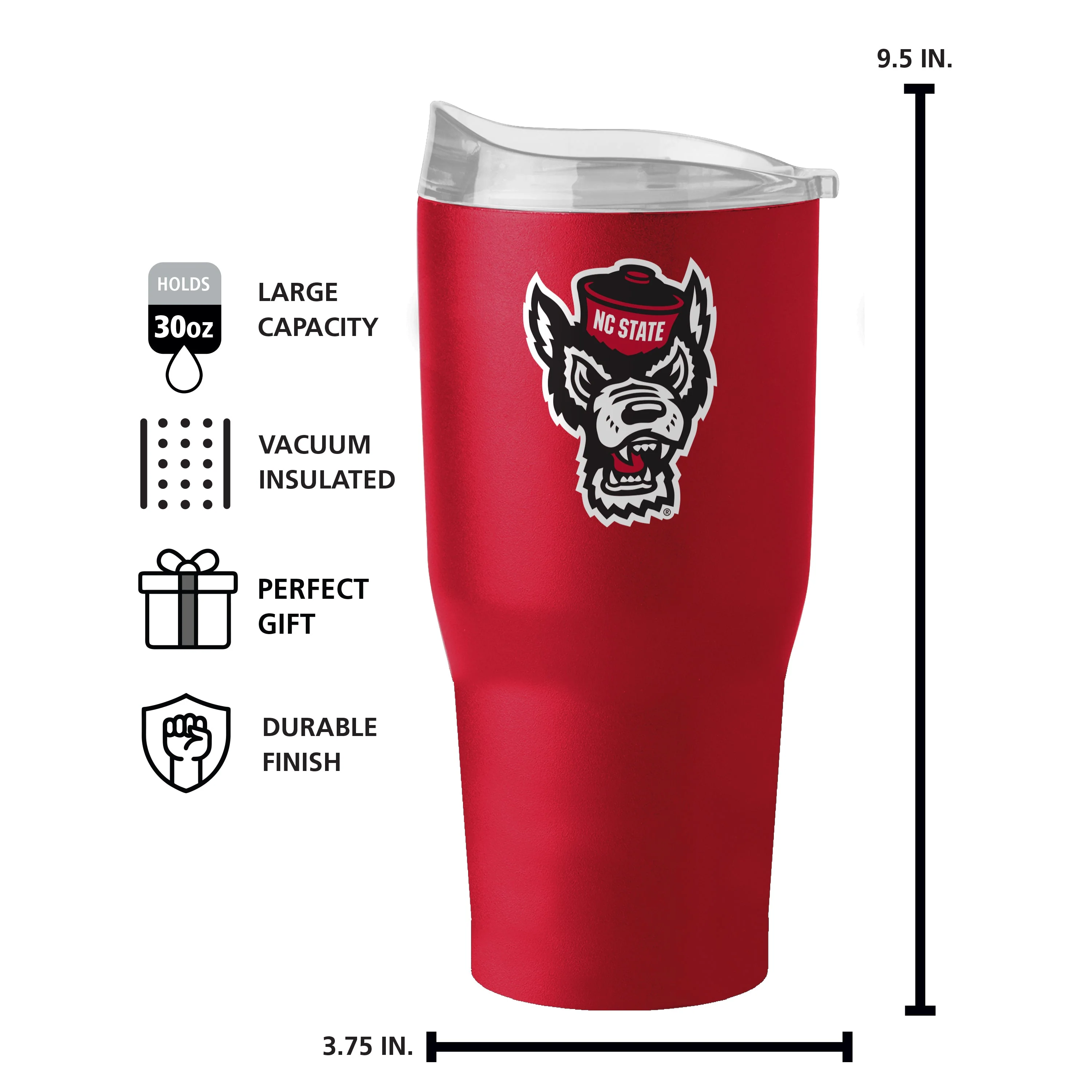 NC State 30oz Flipside Powder Coat Tumbler