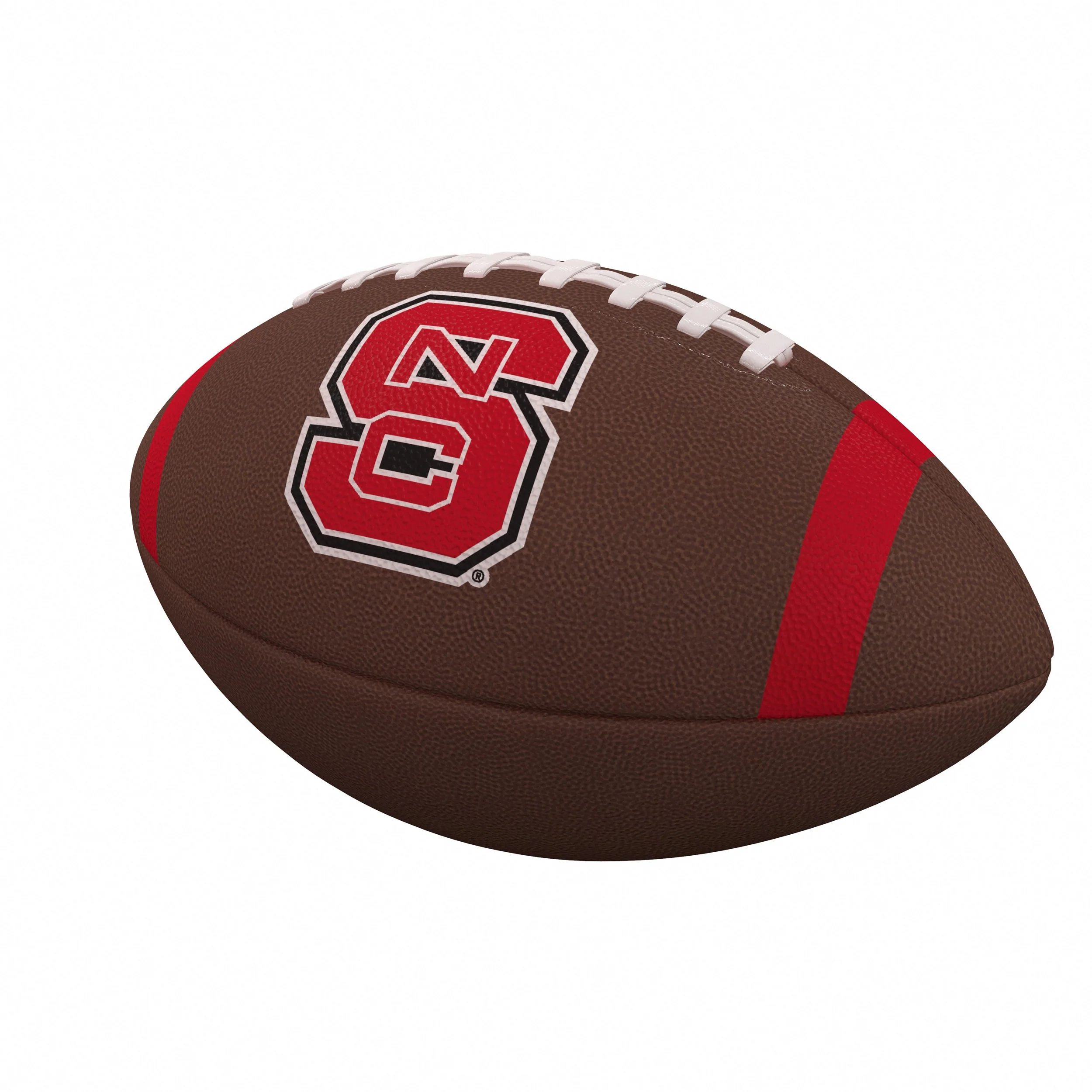 NC State Team Stripe Official-Size Composite Football