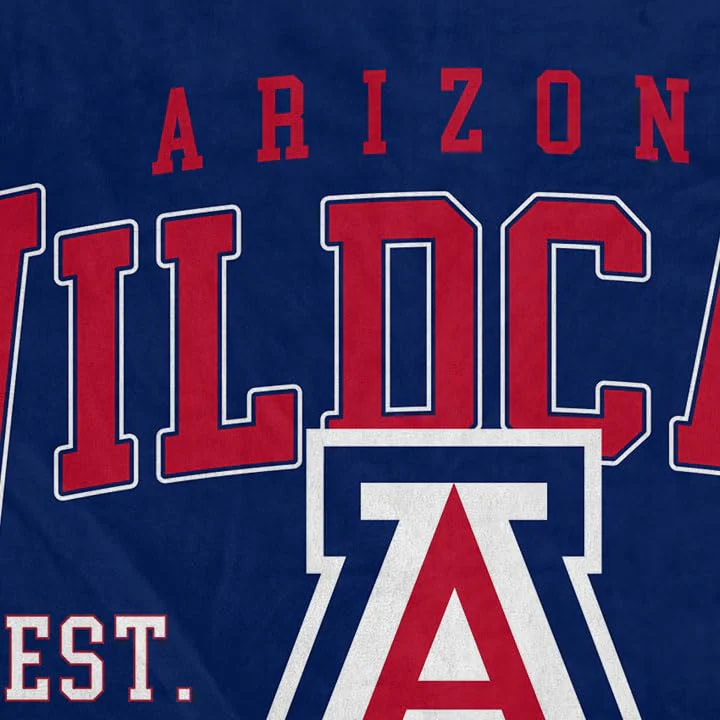 NCAA Arizona Wildcats Vintage Arch Block Ultra Soft Blanket - Image 3