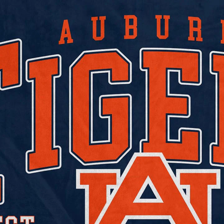 NCAA Auburn Tigers Vintage Arch Block Ultra Soft Blanket - Image 3