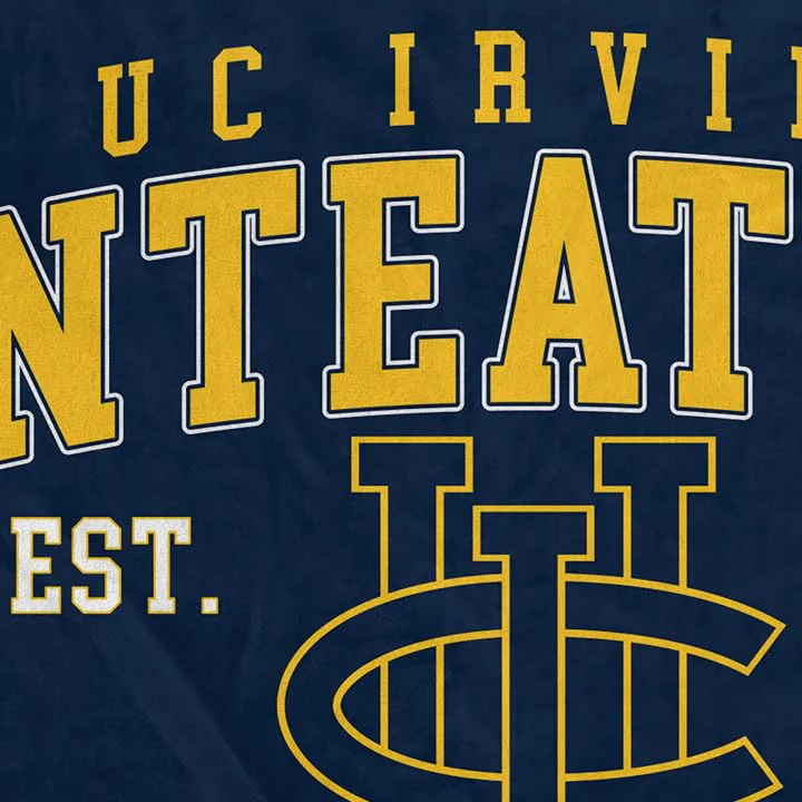 NCAA California Irvine, University of Vintage Arch Block Ultra Soft Blanket - Image 3