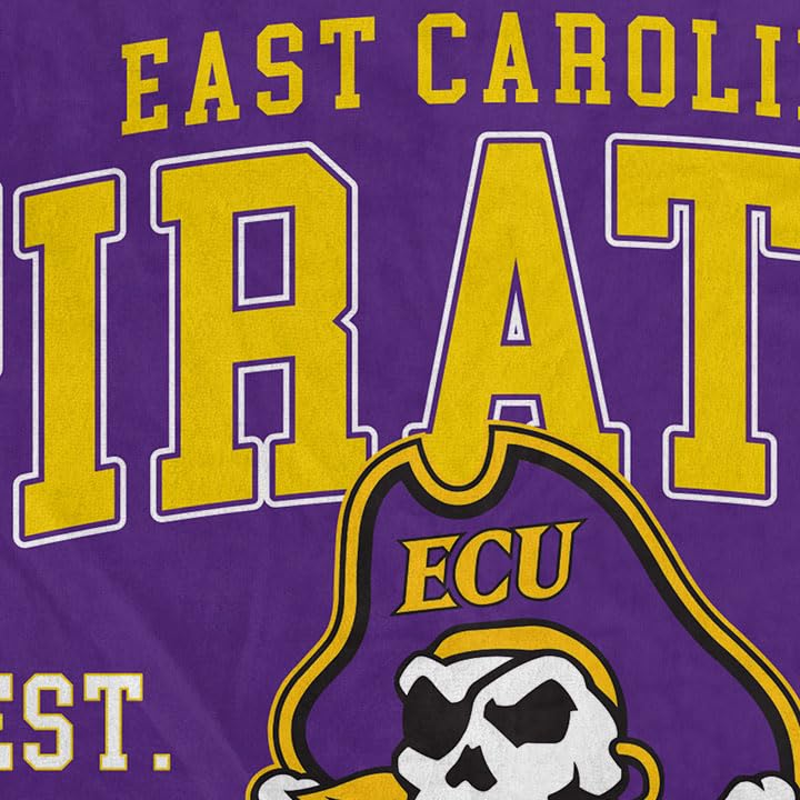NCAA ECU Pirates Vintage Arch Block Ultra Soft Blanket - Image 3