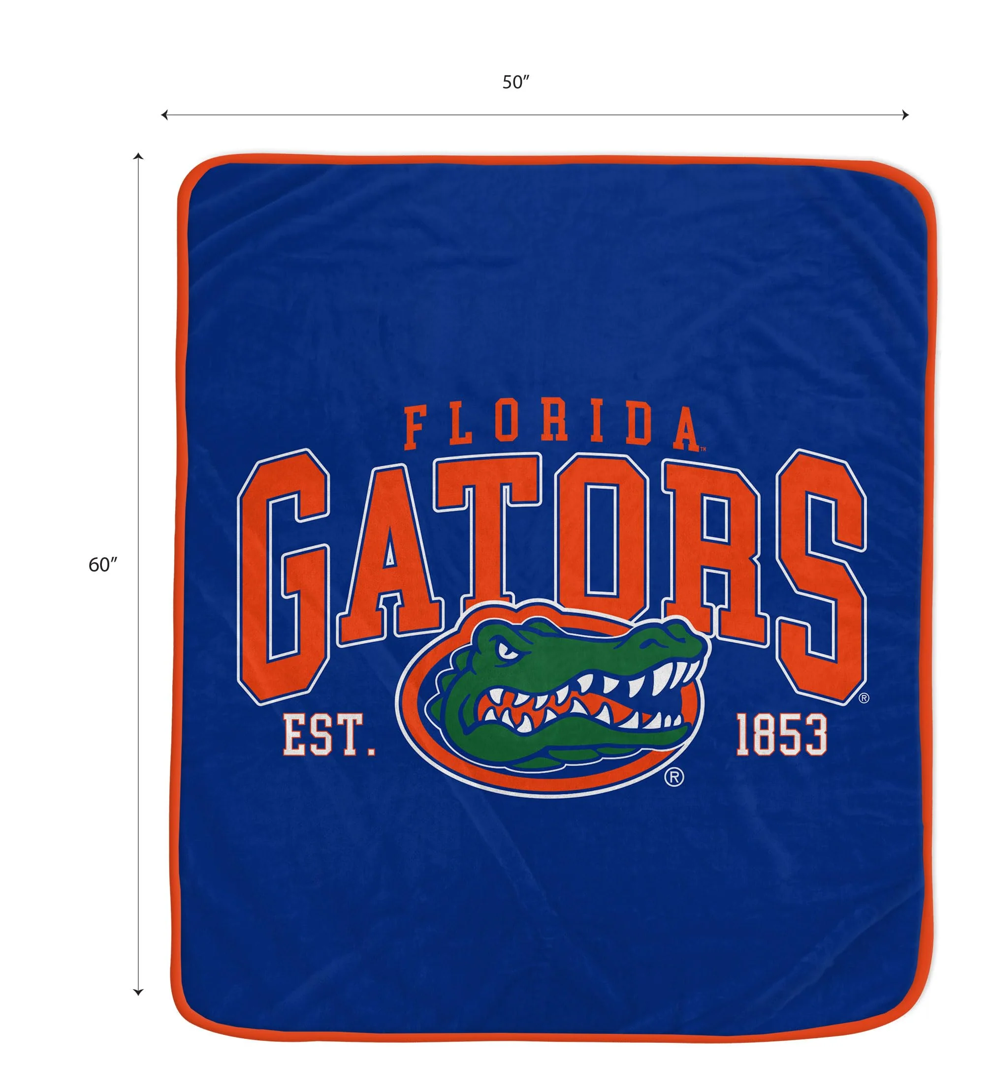 NCAA Florida Gators Vintage Arch Block Ultra Soft Blanket - Image 2