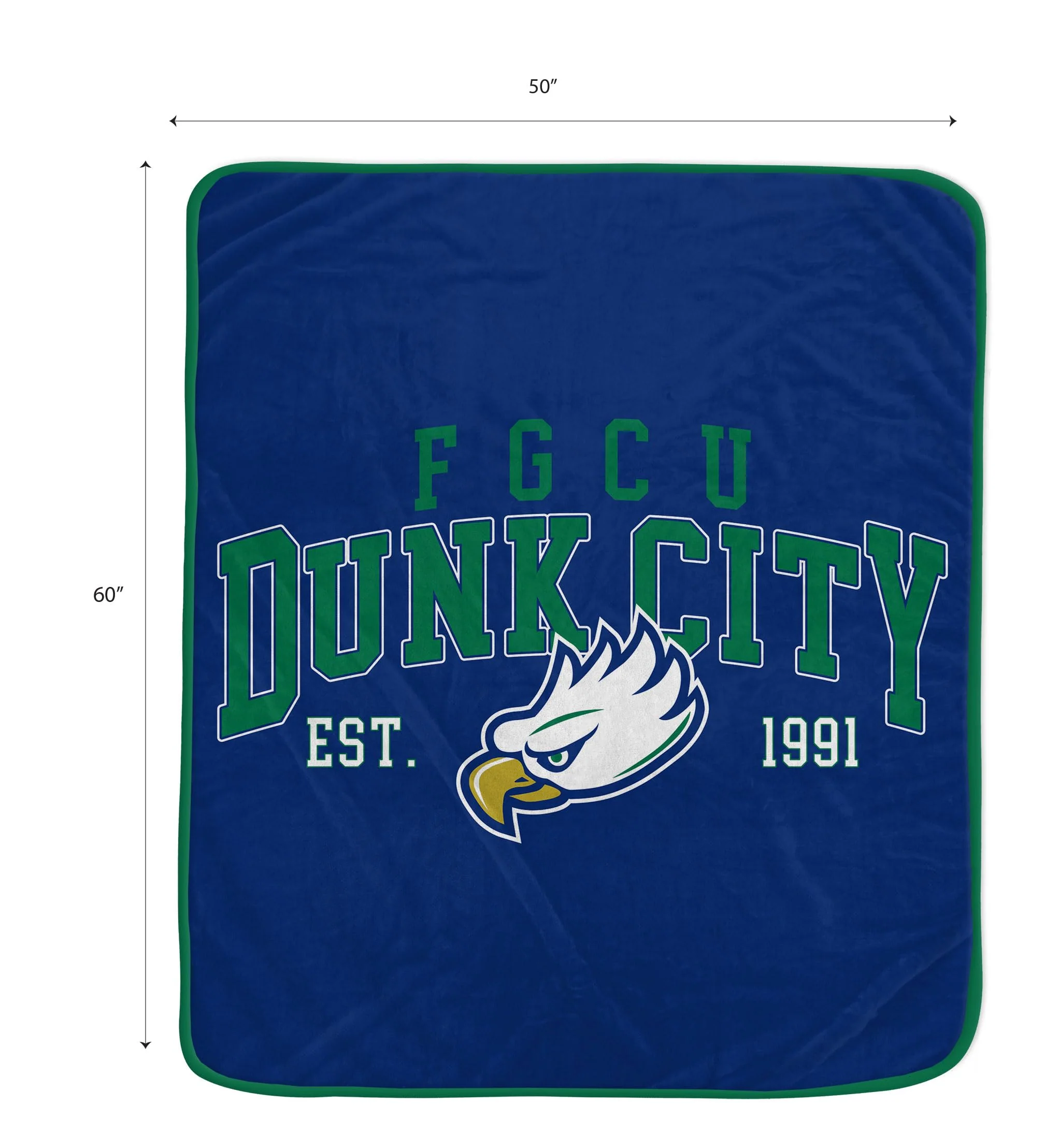 NCAA Florida Gulf Coast University Vintage Arch Block Ultra Soft Blanket - Image 2