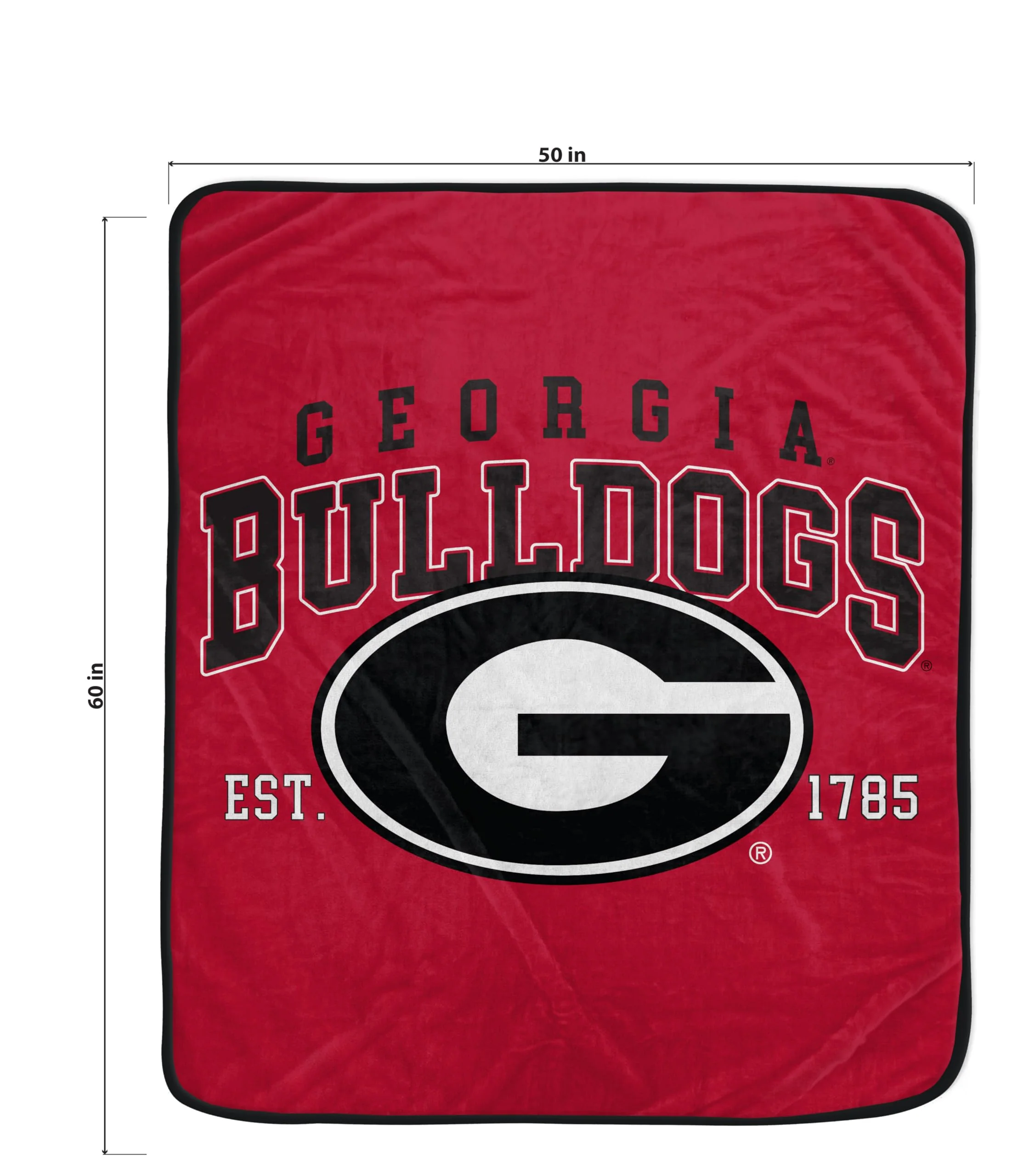 NCAA Georgia Bulldogs Vintage Arch Block Ultra Soft Blanket - Image 2