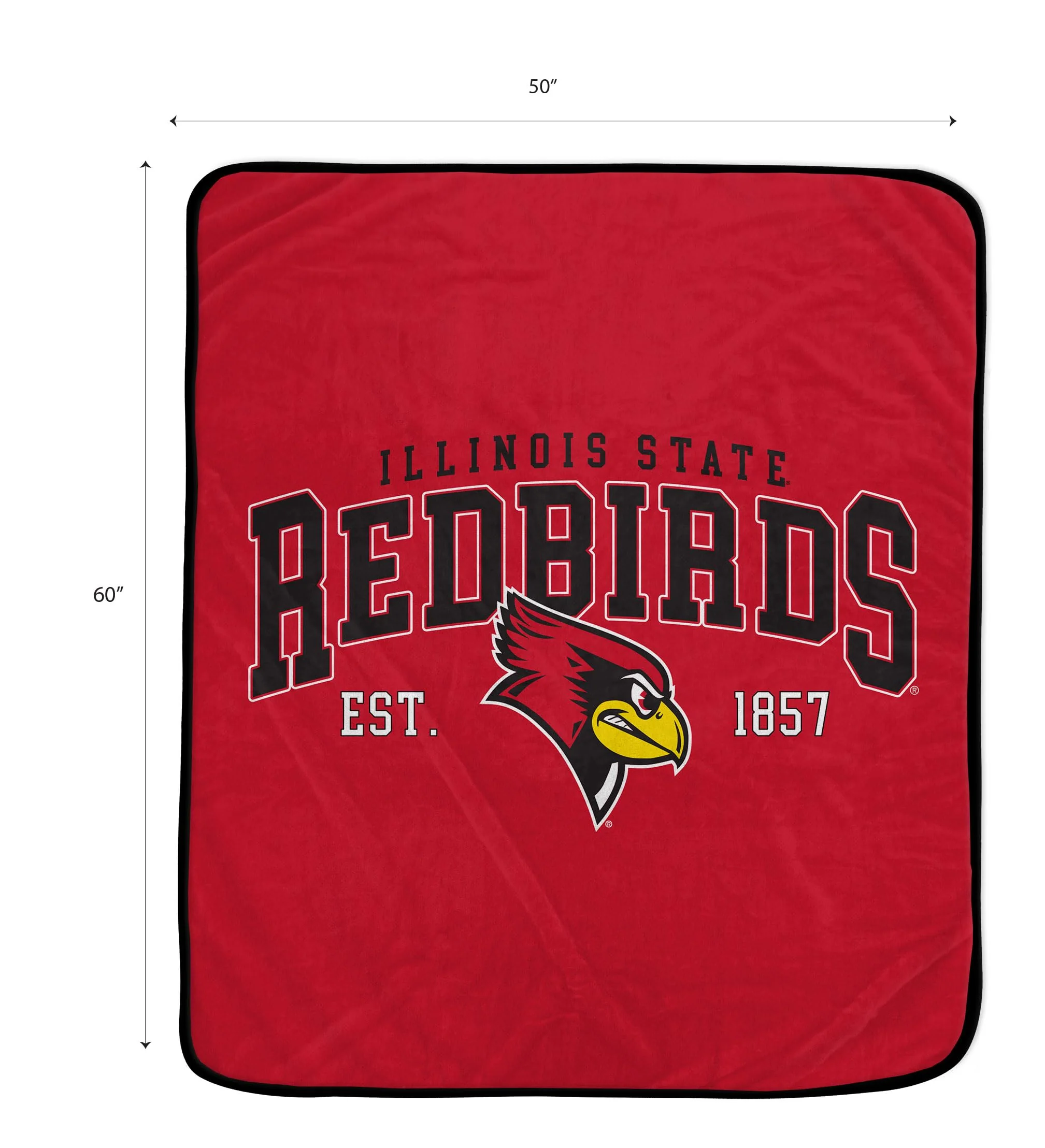 NCAA Illinois State Redbirds Vintage Arch Block Ultra Soft Blanket - Image 2
