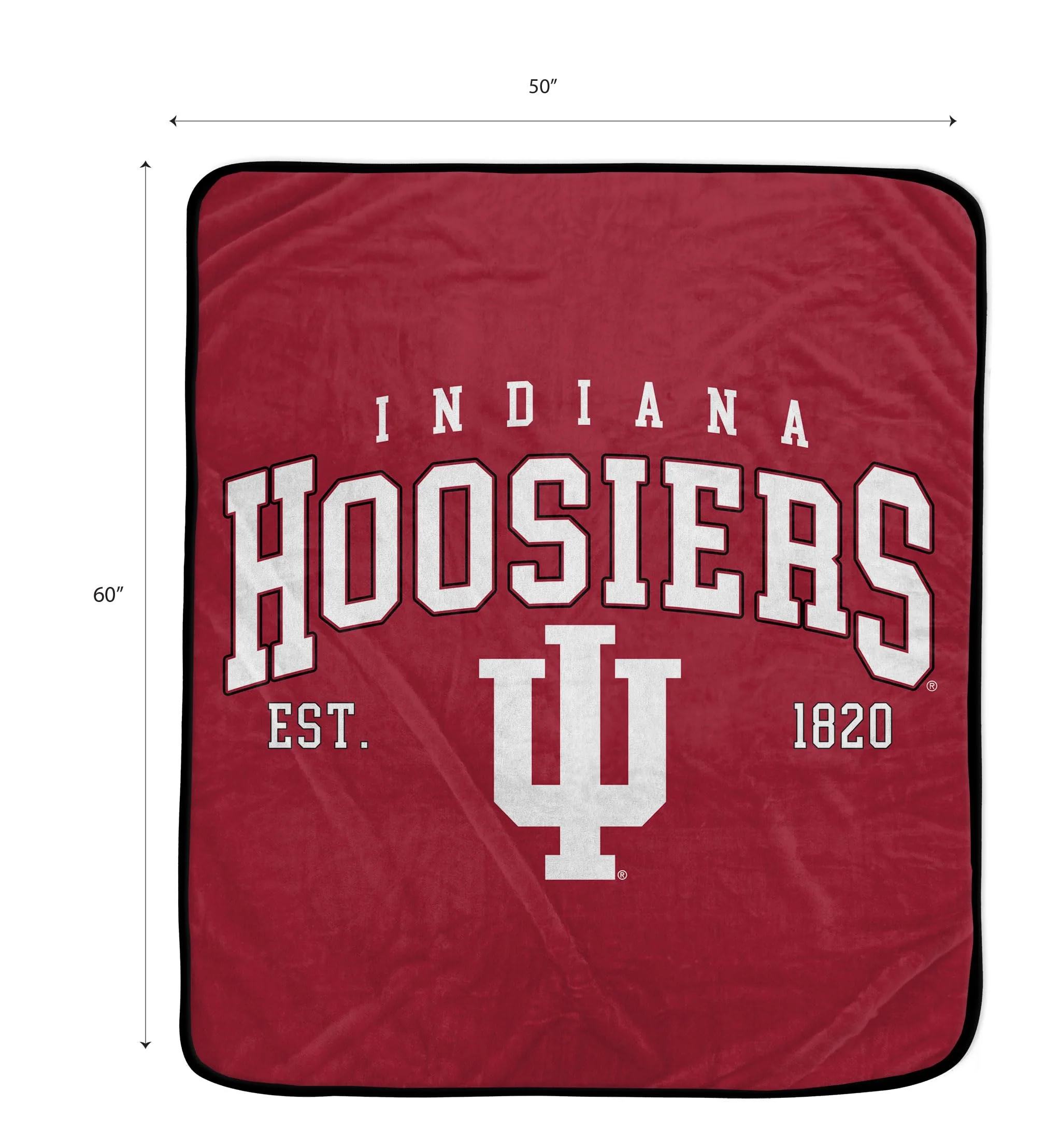 NCAA Indiana Hoosiers Vintage Arch Block Ultra Soft Blanket - Image 2