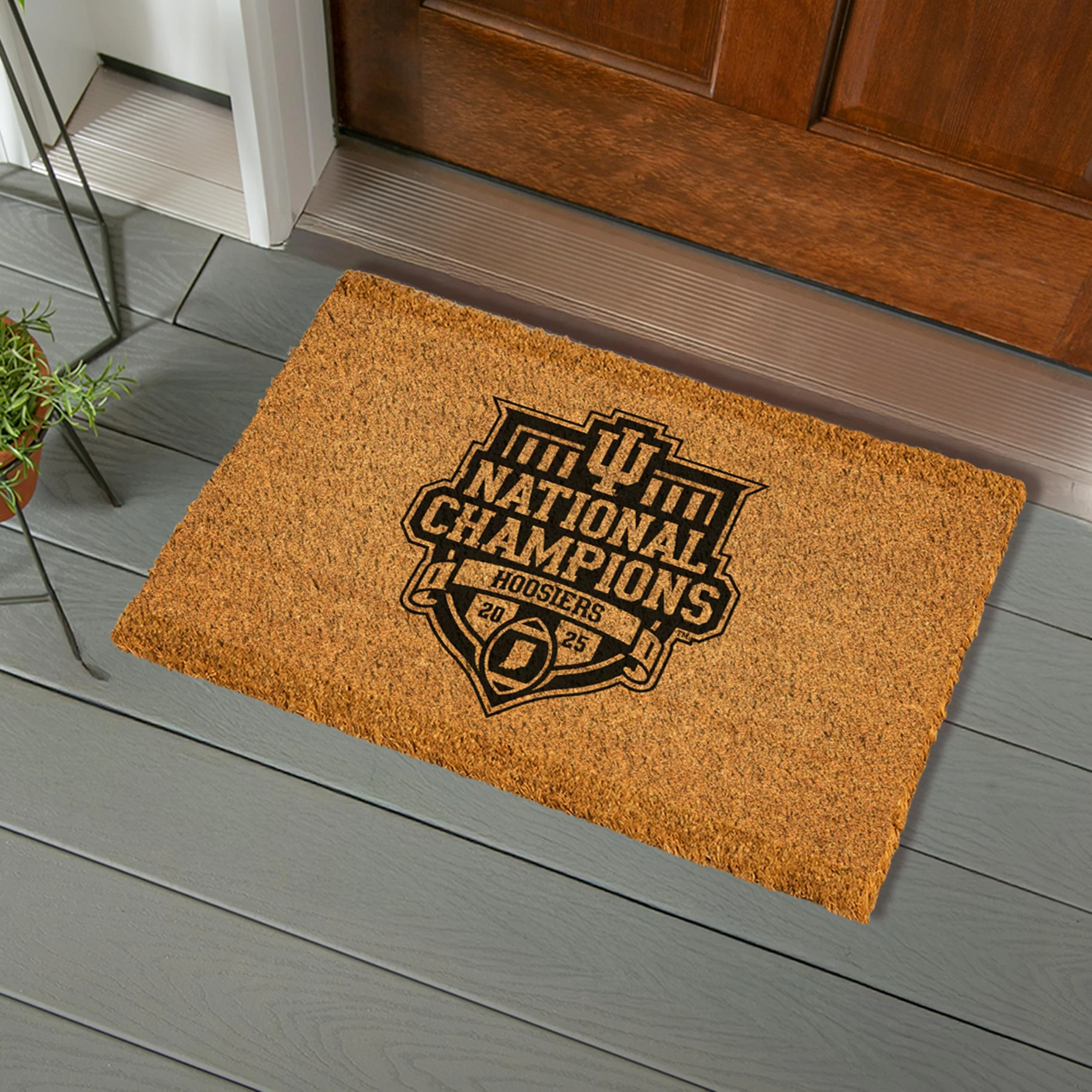 NCAA Indiana University Coir Doormat, CFP National Champions 2025-26, 28 x 16 Inches College Sports Coir Mat, Non Slip Back Front Door Welcome Floor Mat, Indoor Outdoor Entrance Rug - Image 6