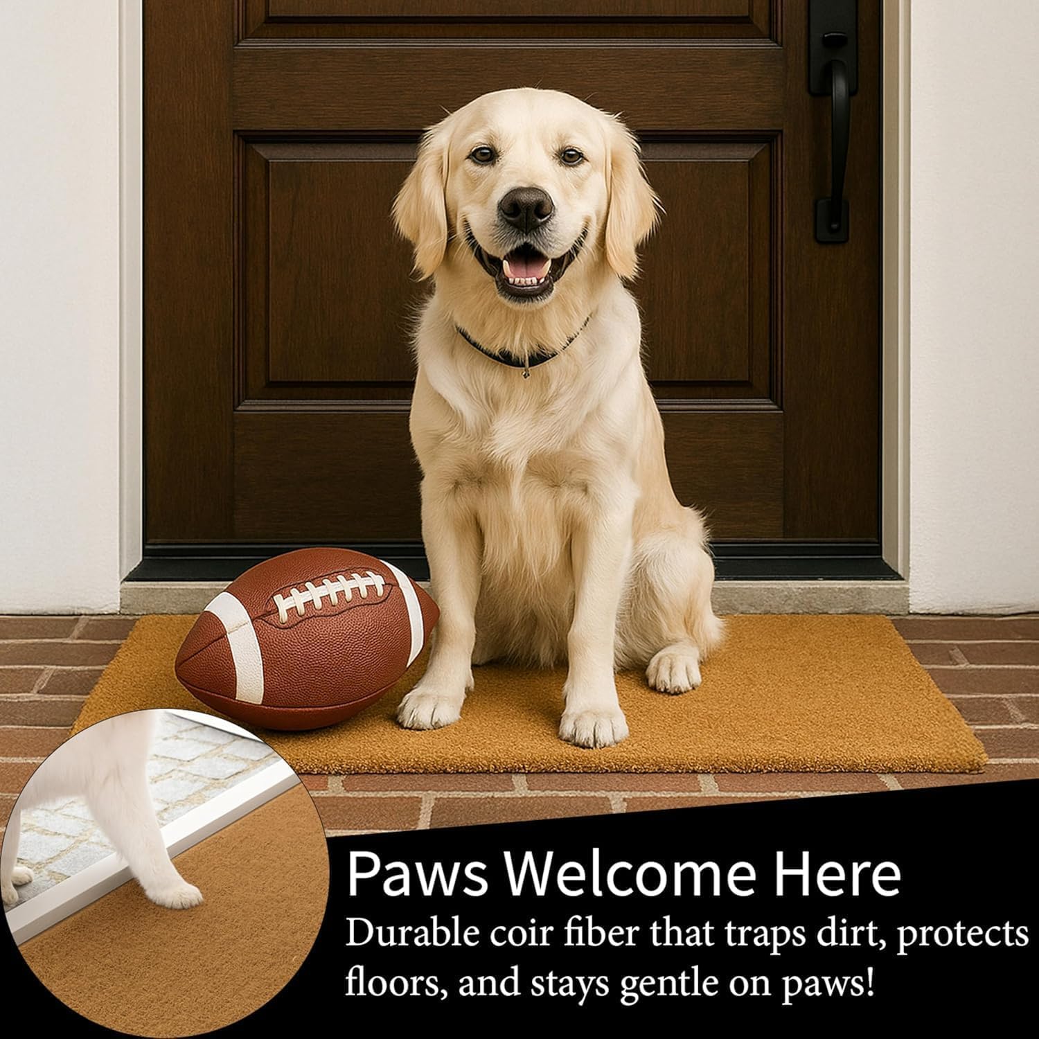 NCAA Indiana University Coir Doormat, CFP National Champions 2025-26, 28 x 16 Inches College Sports Coir Mat, Non Slip Back Front Door Welcome Floor Mat, Indoor Outdoor Entrance Rug - Image 7