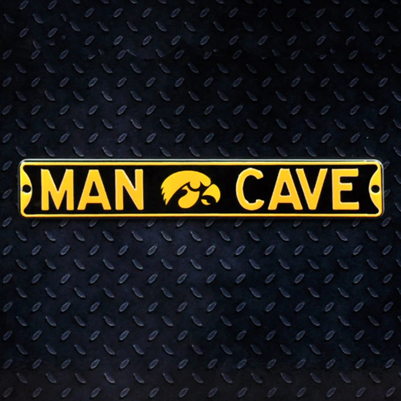 Iowa Hawkeyes - MAN CAVE Steel Super Magnet