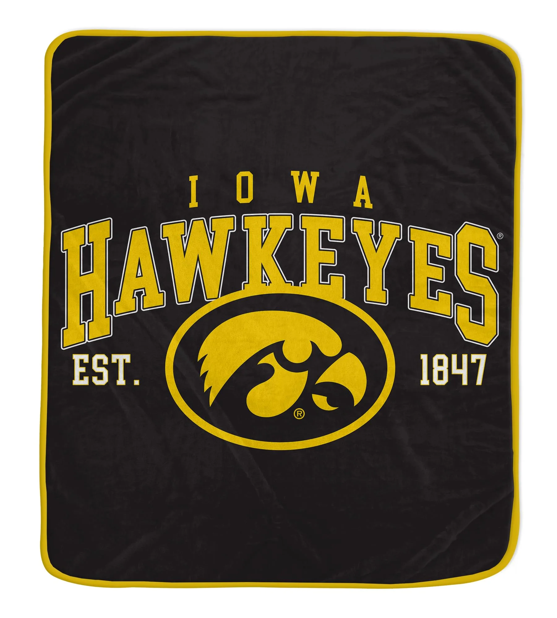 NCAA Iowa Hawkeyes Vintage Arch Block Ultra Soft Blanket