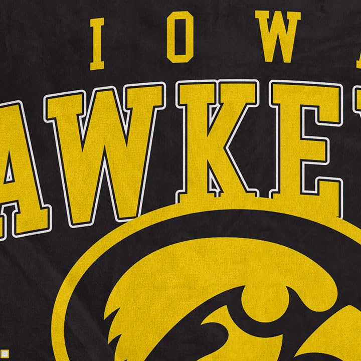 NCAA Iowa Hawkeyes Vintage Arch Block Ultra Soft Blanket - Image 3