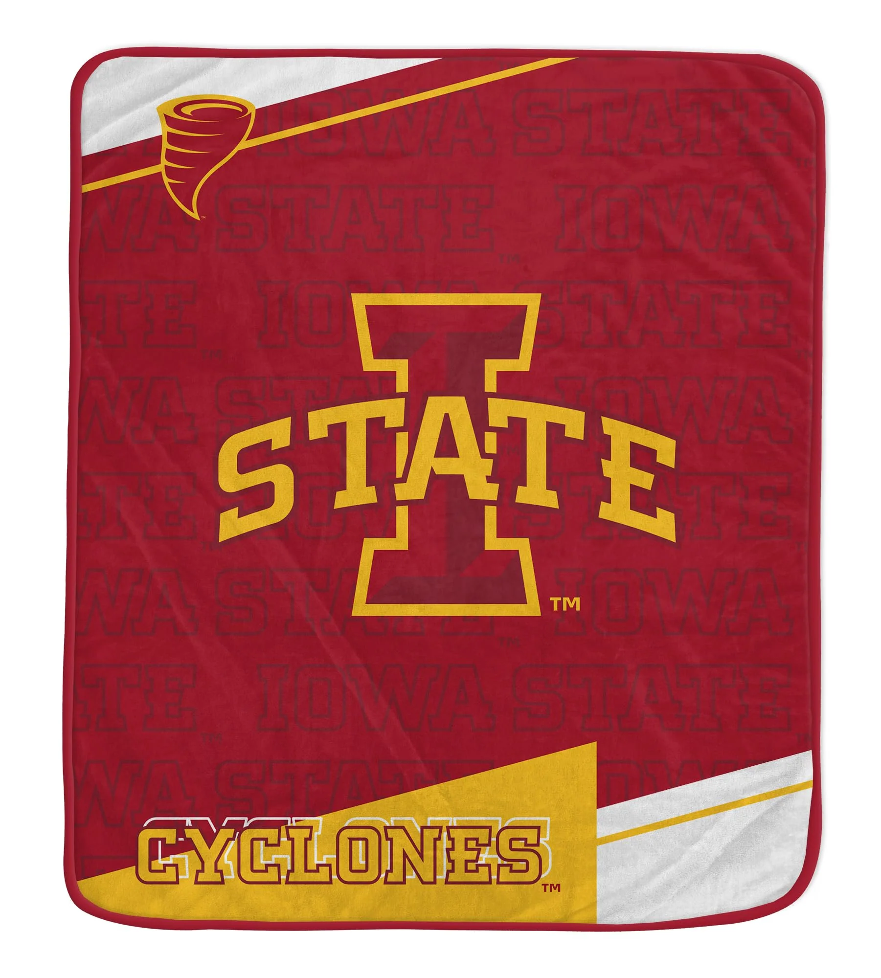 NCAA Iowa State Cyclones Diagonal Ghost Ultra Soft Blanket