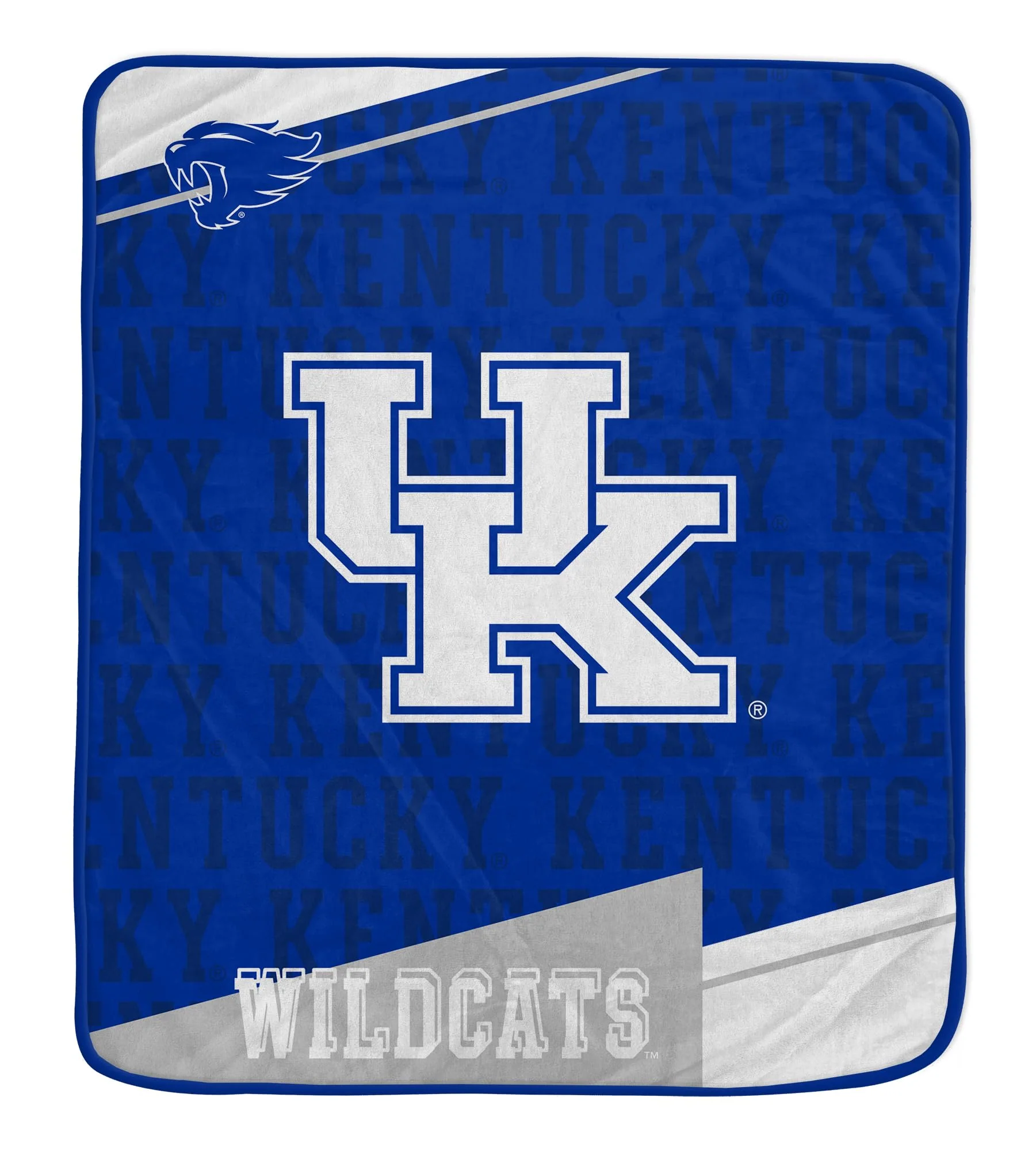 NCAA Kentucky Wildcats Diagonal Ghost Ultra Soft Blanket