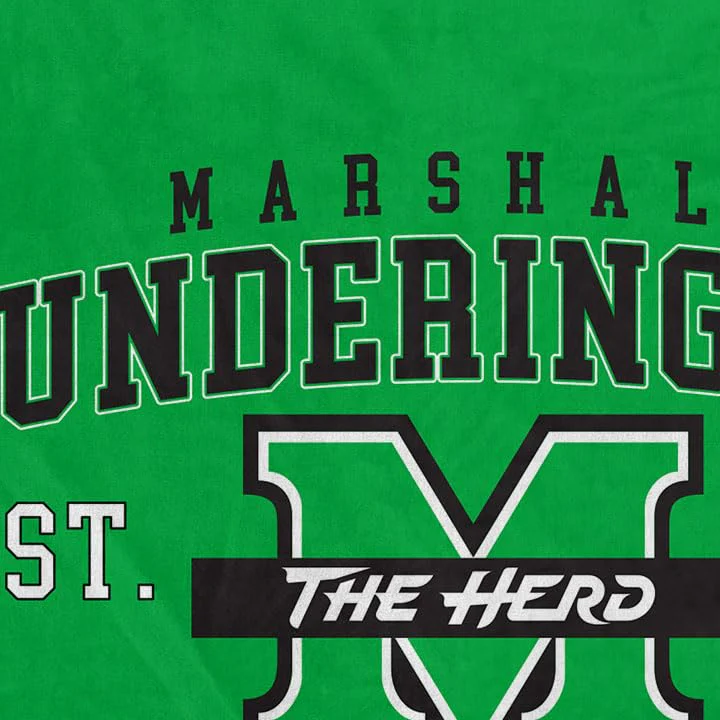 NCAA Marshall Thundering Herd Vintage Arch Block Ultra Soft Blanket - Image 3