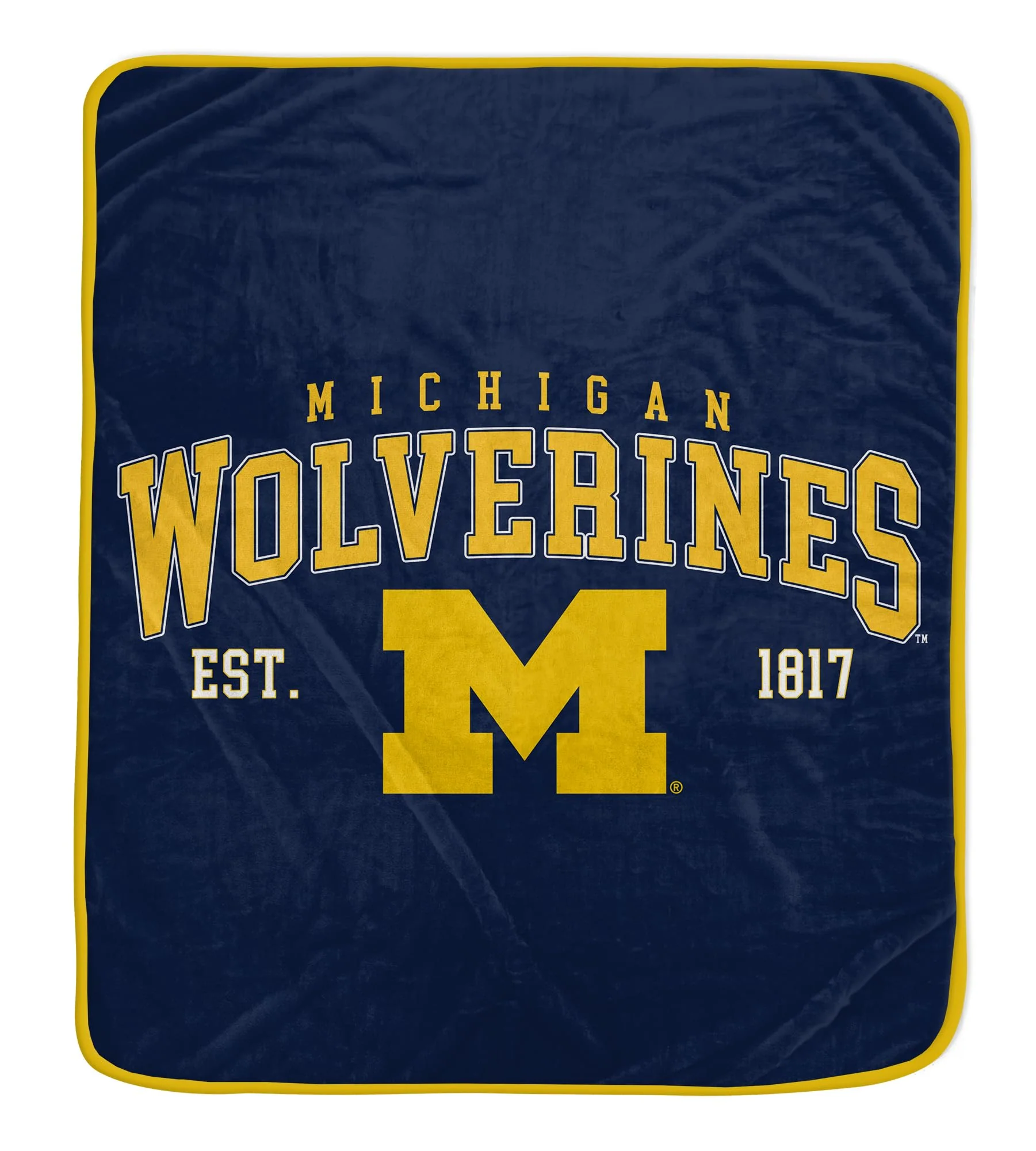 NCAA Michigan Wolverines Vintage Arch Block Ultra Soft Blanket