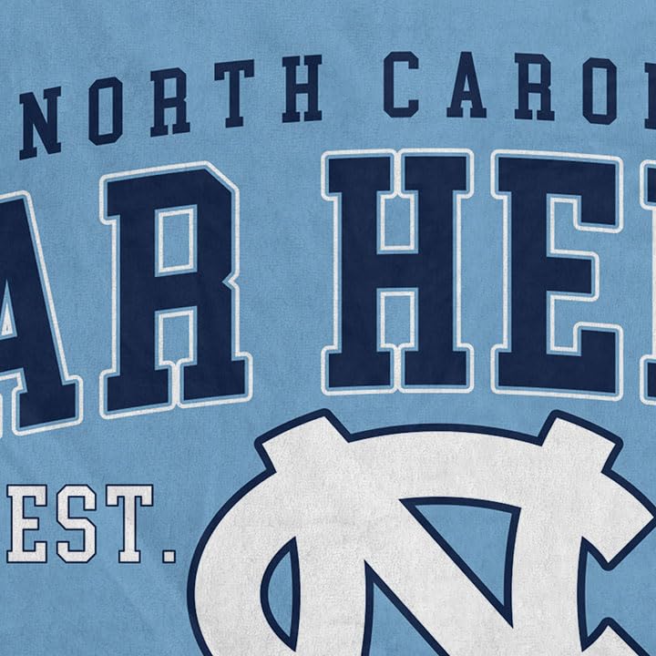 NCAA North Carolina Tar Heels Vintage Arch Block Ultra Soft Blanket - Image 3