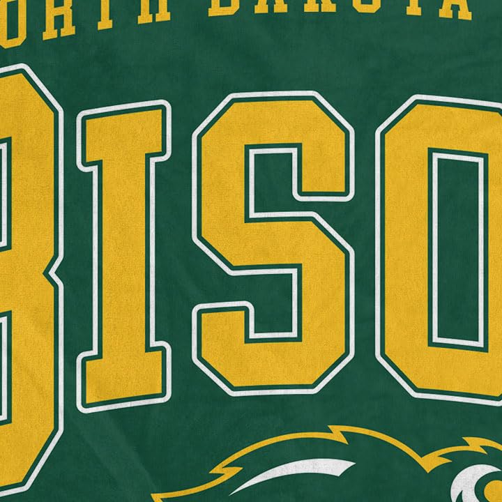 NCAA North Dakota State Bisons Vintage Arch Block Ultra Soft Blanket - Image 3