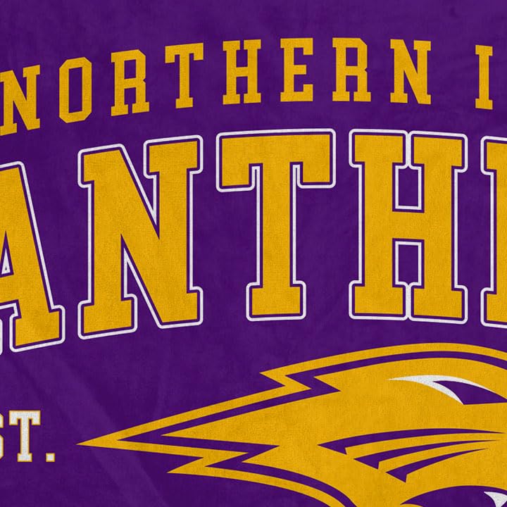 NCAA Northern Iowa Panthers Vintage Arch Block Ultra Soft Blanket - Image 3