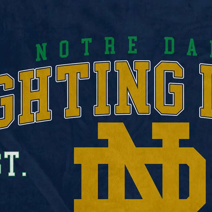 NCAA Notre Dame Fighting Irish Vintage Arch Block Ultra Soft Blanket - Image 3