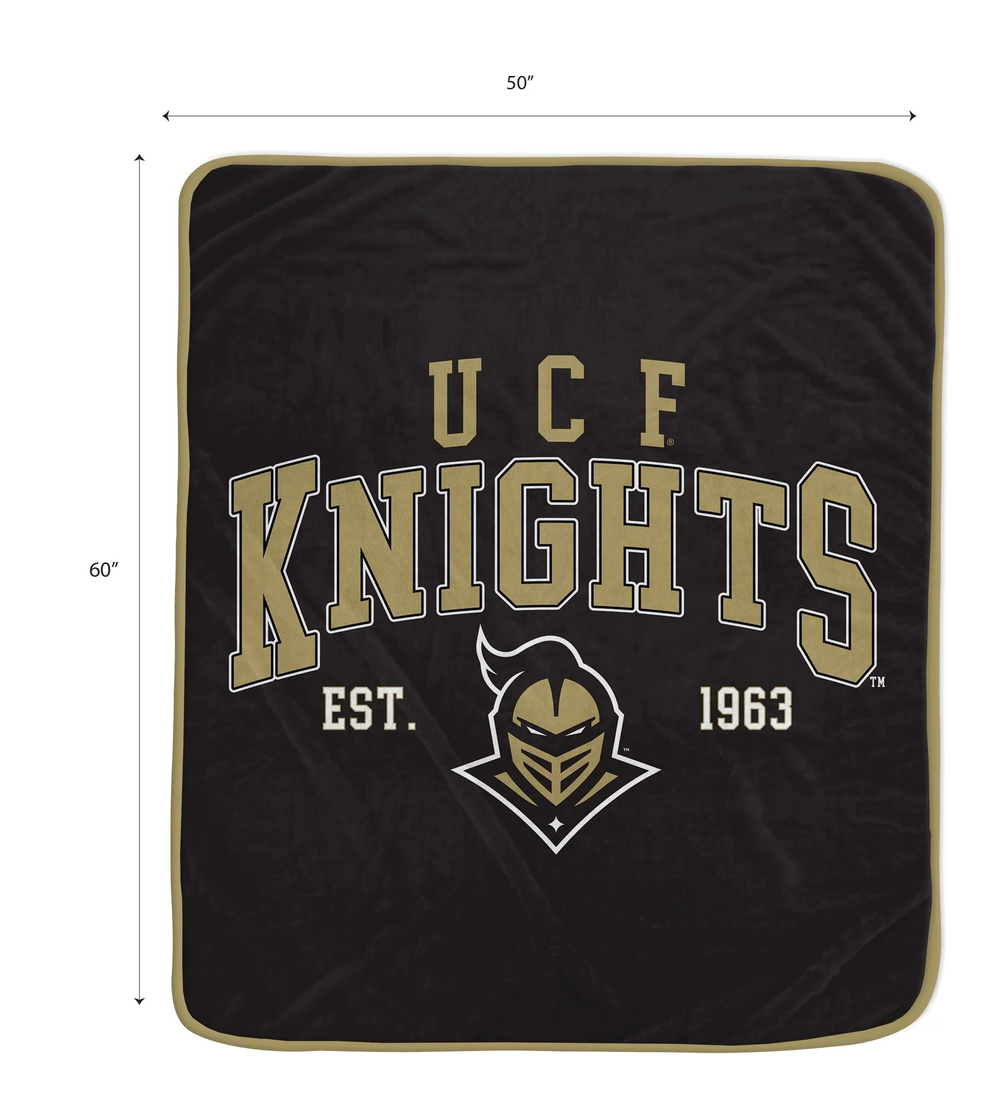 NCAA UCF Knights Vintage Arch Block Ultra Soft Blanket - Image 2