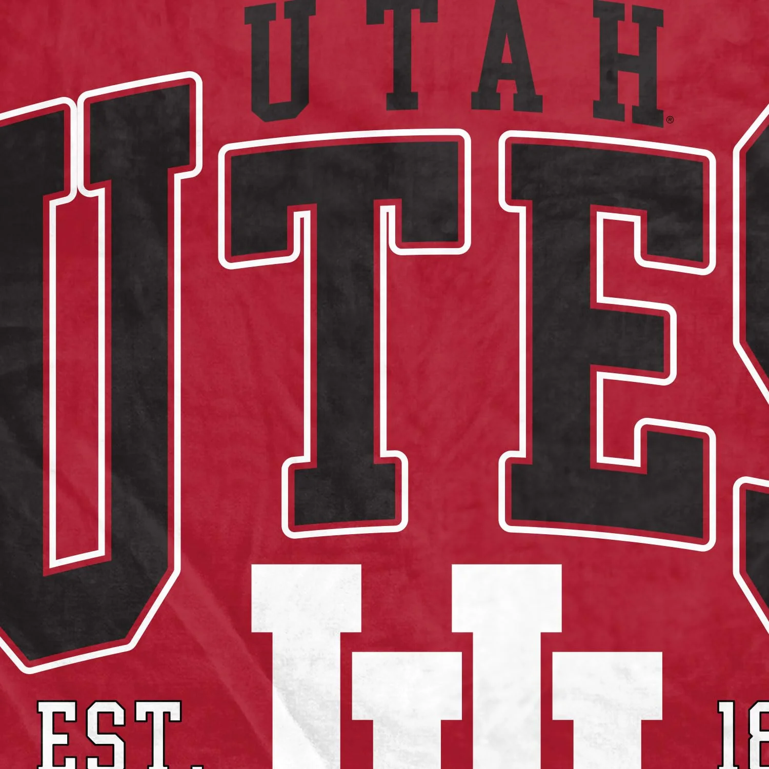 NCAA Utah Utes Vintage Arch Block Ultra Soft Blanket - Image 3
