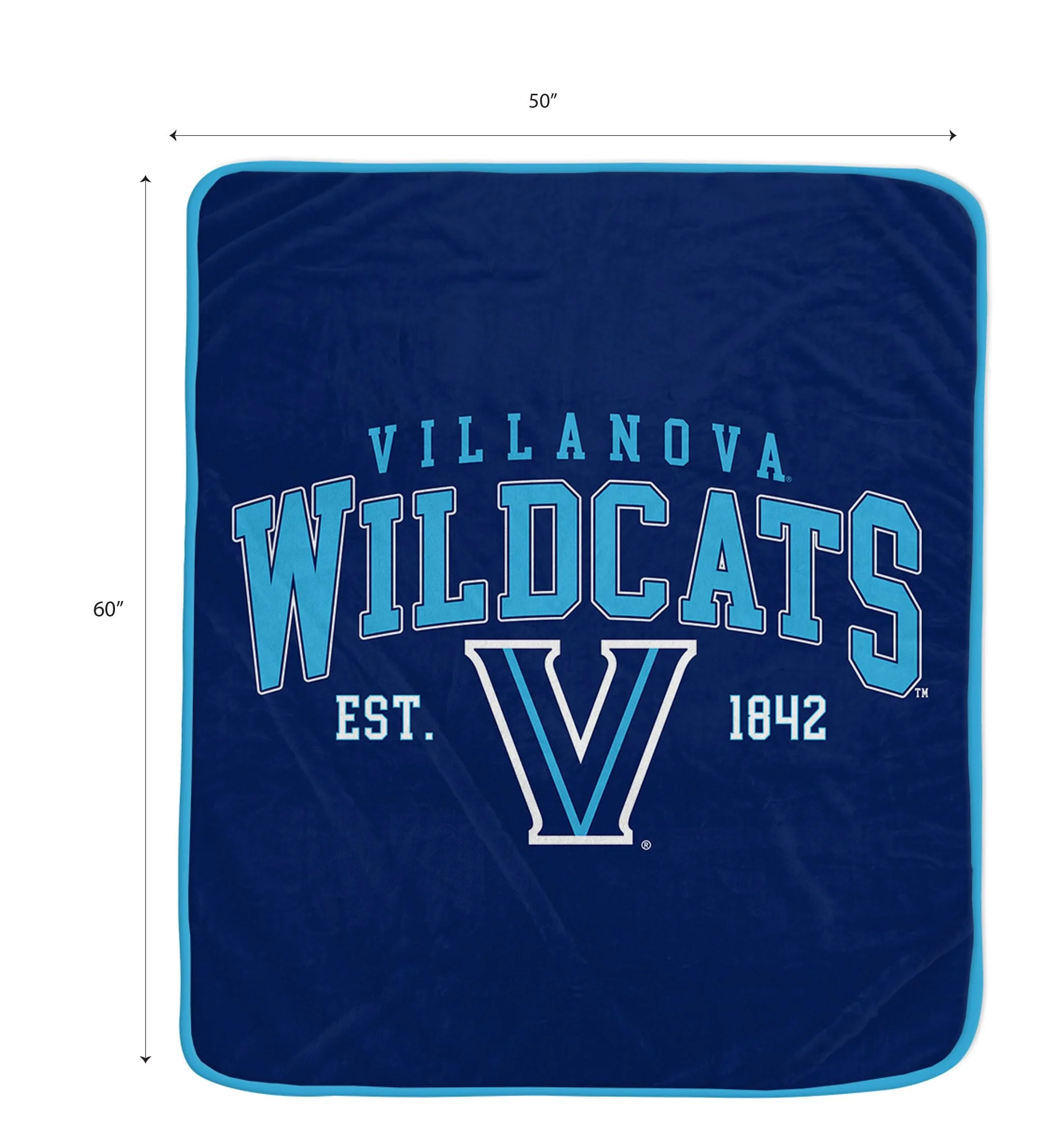NCAA Villanova Wildcats Vintage Arch Block Ultra Soft Blanket - Image 2