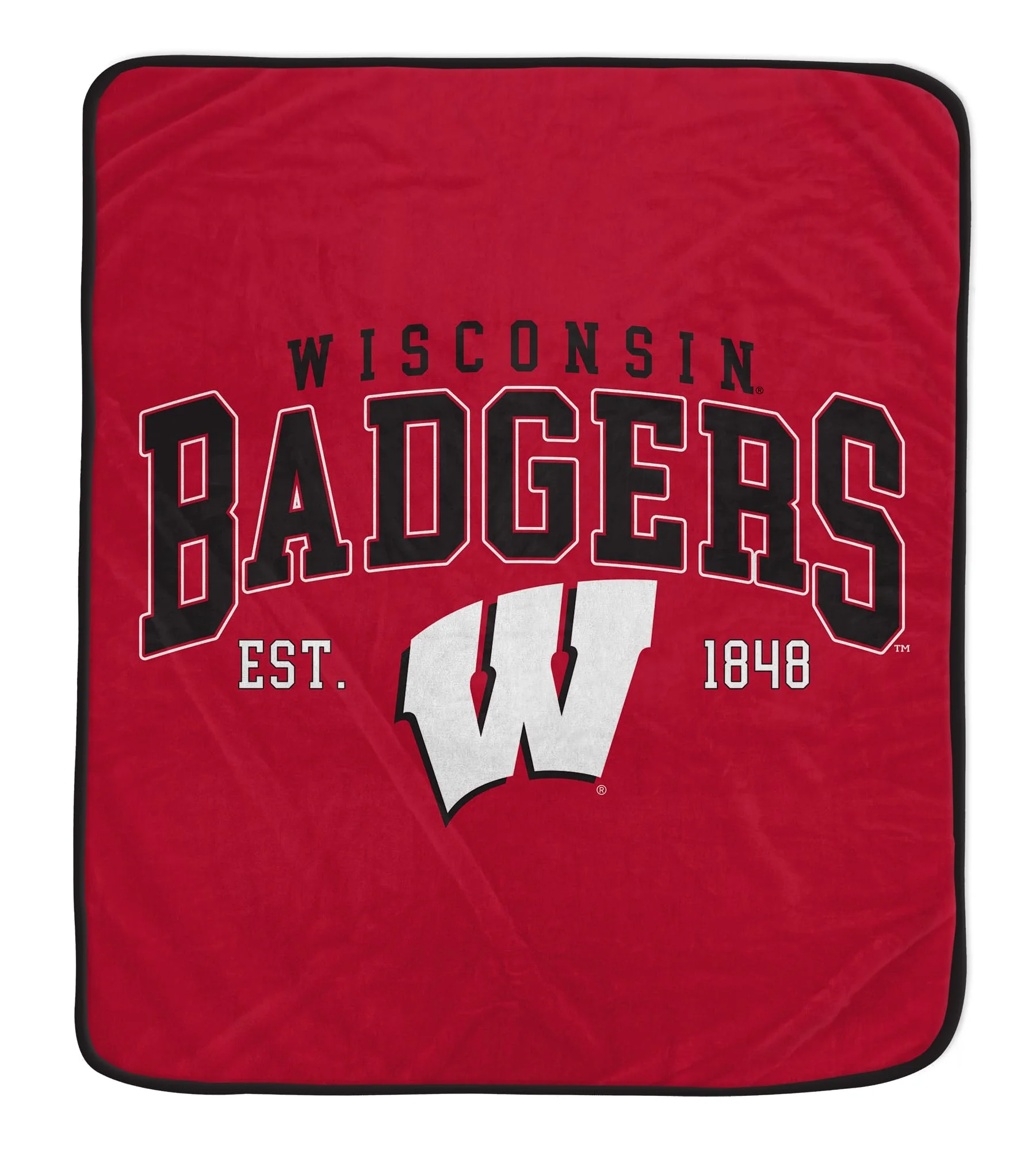 NCAA Wisconsin Badgers Vintage Arch Block Ultra Soft Blanket