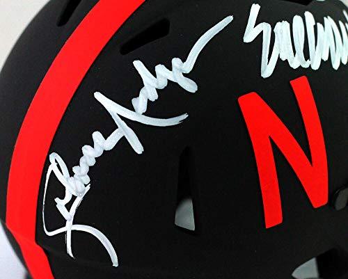 Nebraska Heisman Winners Signed Eclipse Speed Mini Helmet- JSA W white - Image 4