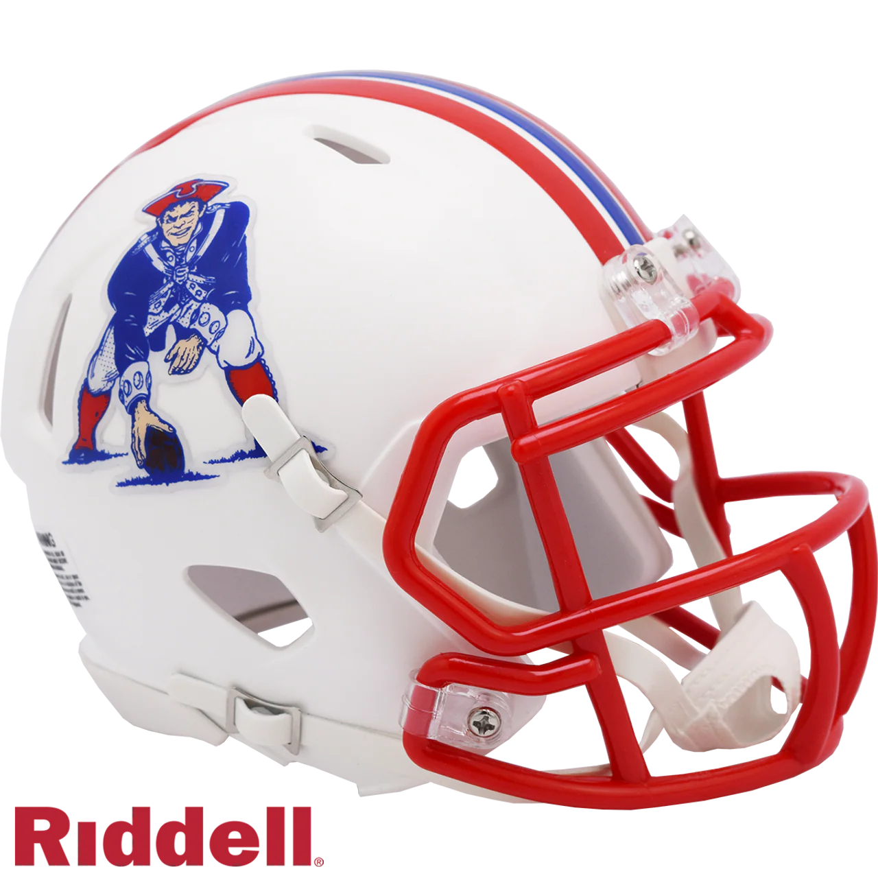 New England Patriots Riddell Replica Mini Speed Helmet (1990-1992 Throwback Edition) – Vintage NFL Collectible - Image 2