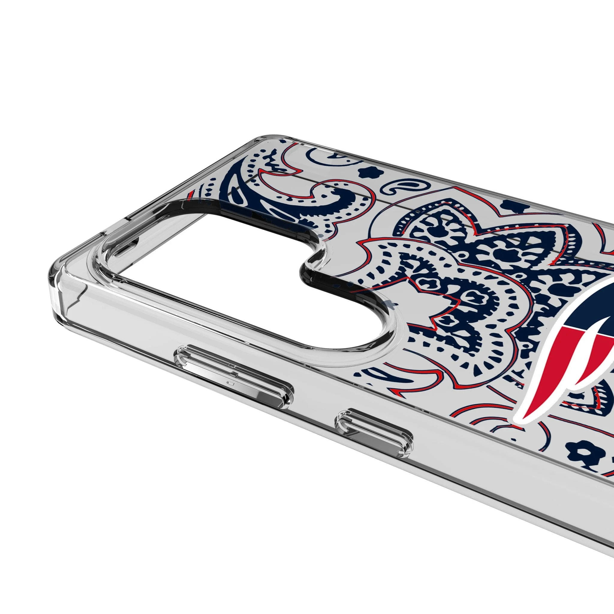 New England Patriots Paisley Clear Phone Case for Samsung Galaxy - Image 3