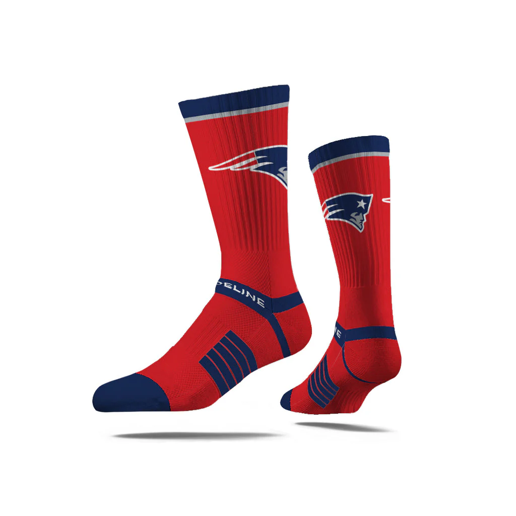 New England Patriots | Premium Knit Crew | Fan Logo | Red Socks