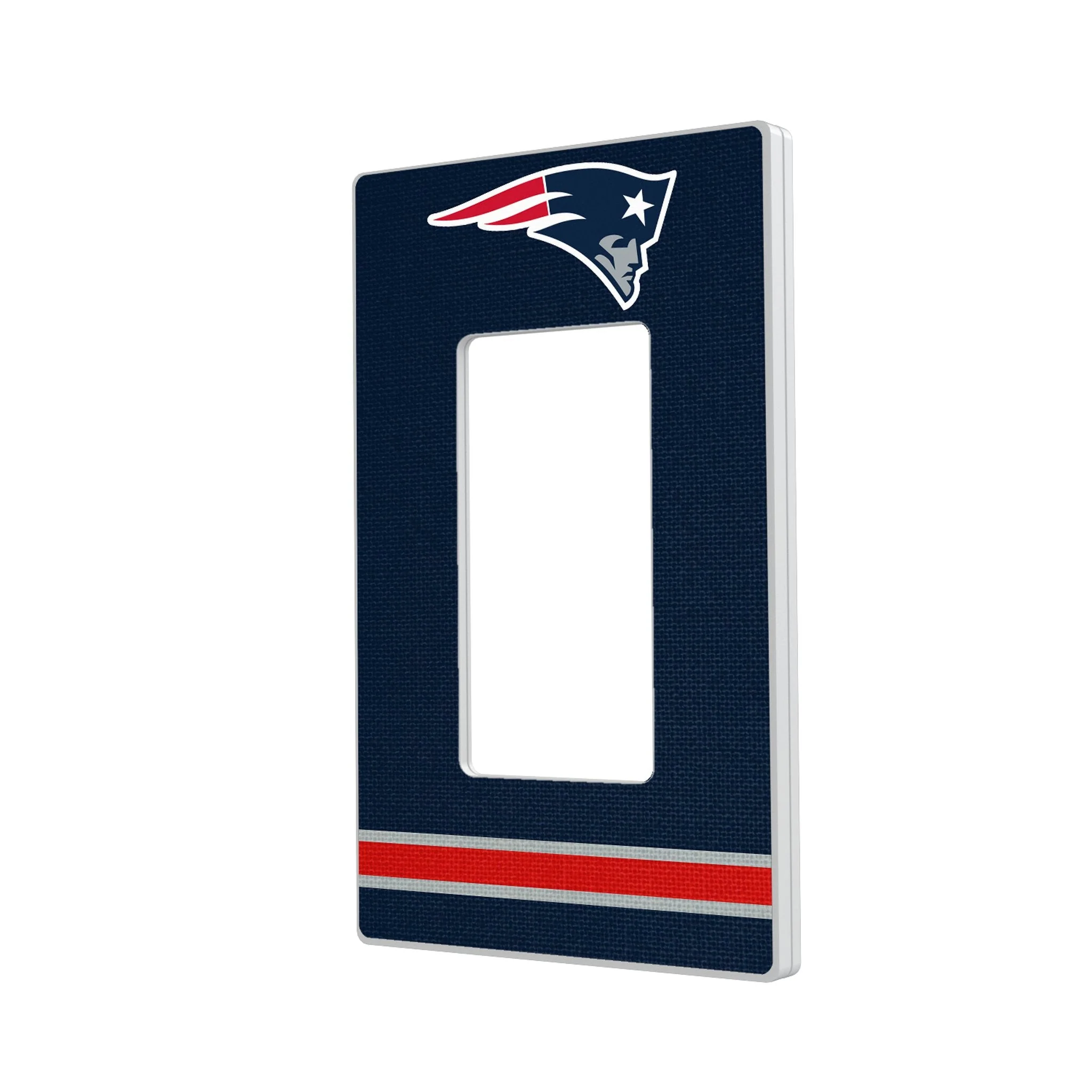New England Patriots Stripe Hidden-Screw Light Switch Plate - Image 2