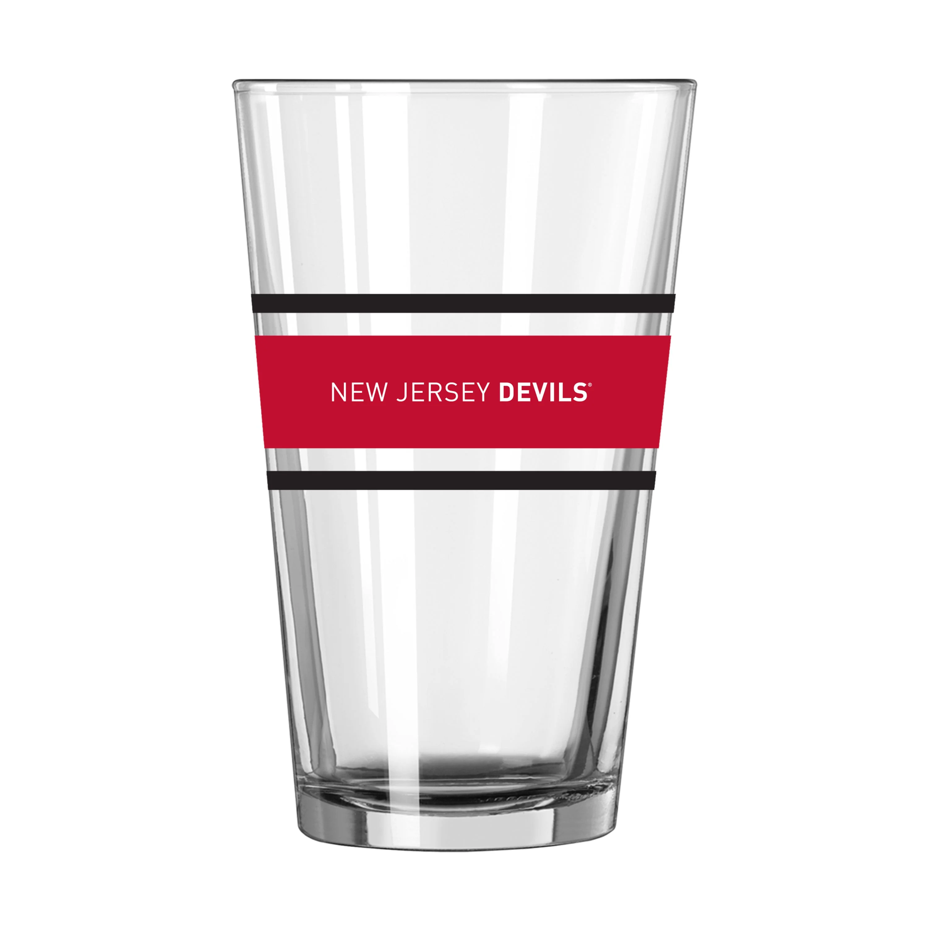 New Jersey Devils 16oz Stripe Pint Glass - Image 2