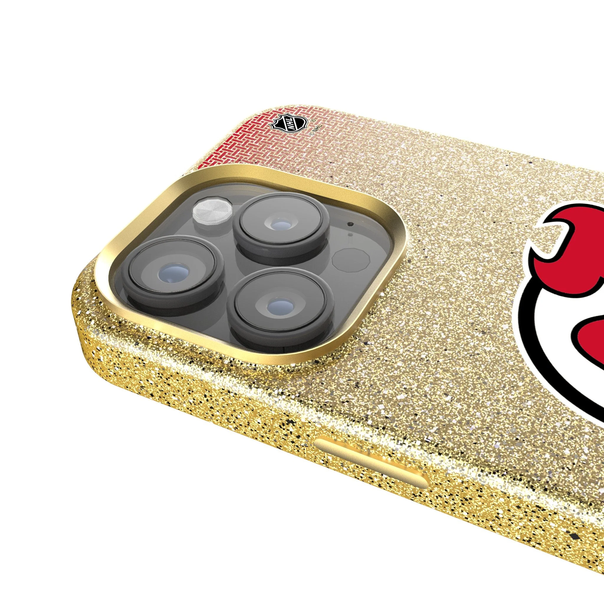 New Jersey Devils Linen Bling Phone Case for Apple iPhone - Image 4