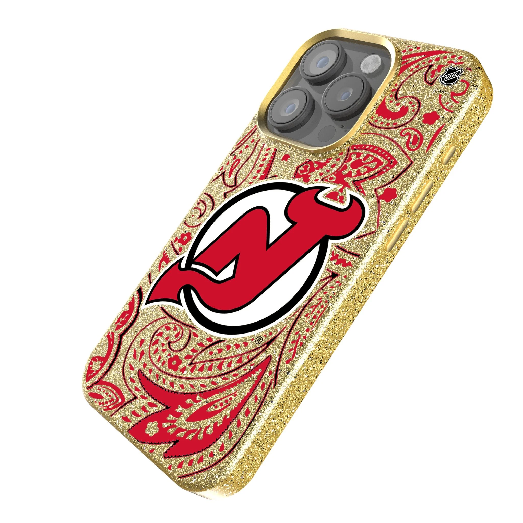 New Jersey Devils Paisley Bling Phone Case - Image 2