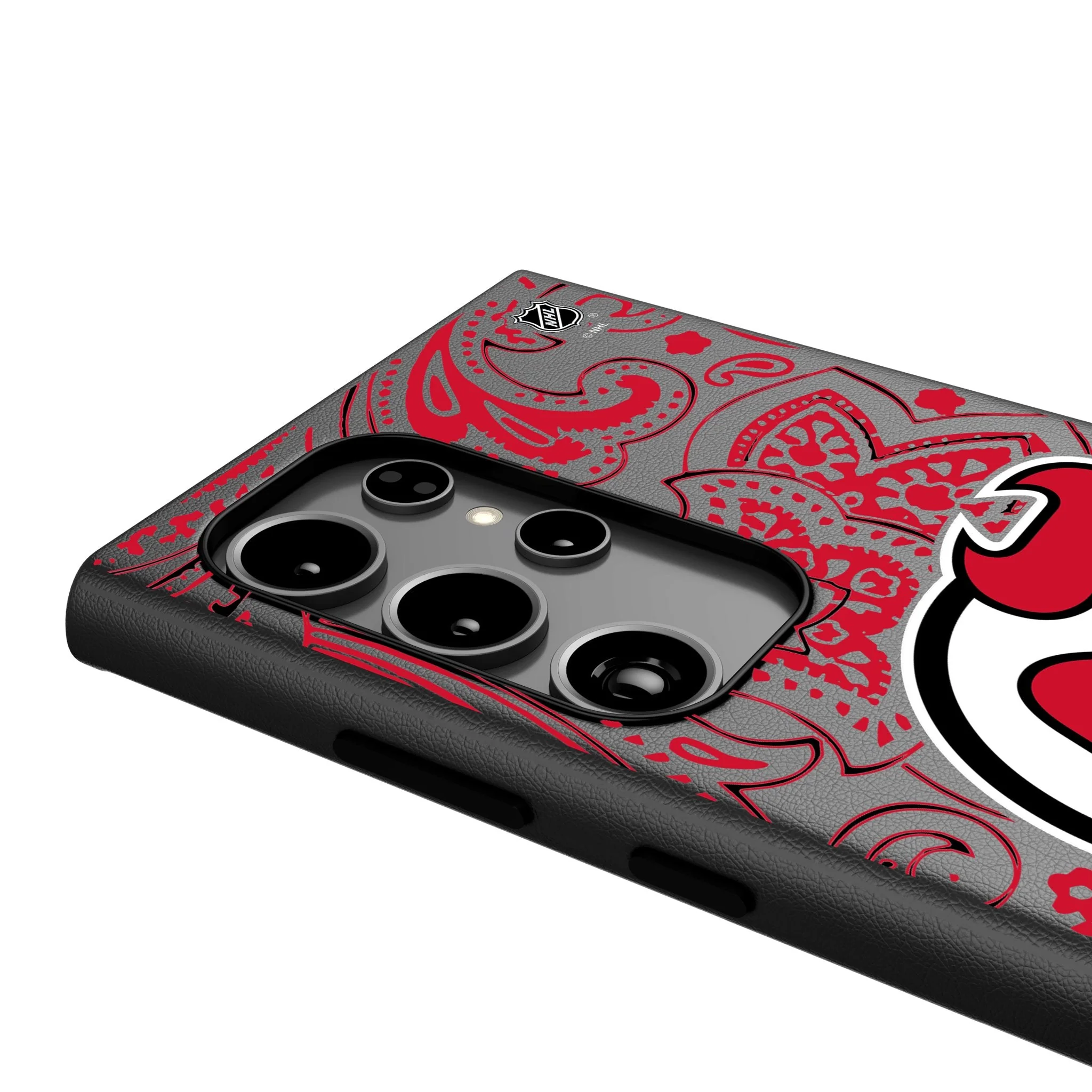 New Jersey Devils Paisley MagSafe Compatible Phone Case for Samsung Galaxy - Image 4