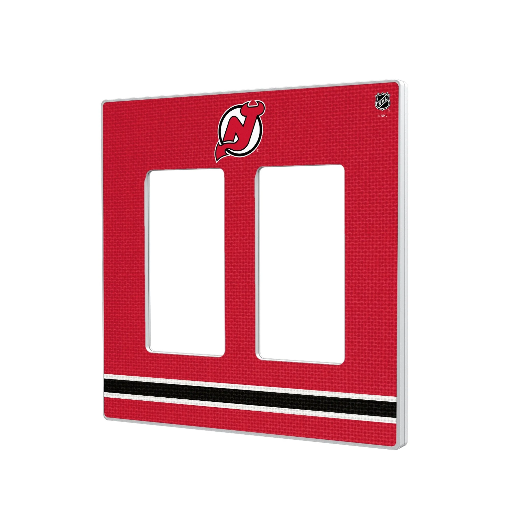 New Jersey Devils Stripe Hidden-Screw Light Switch Plate - Image 4