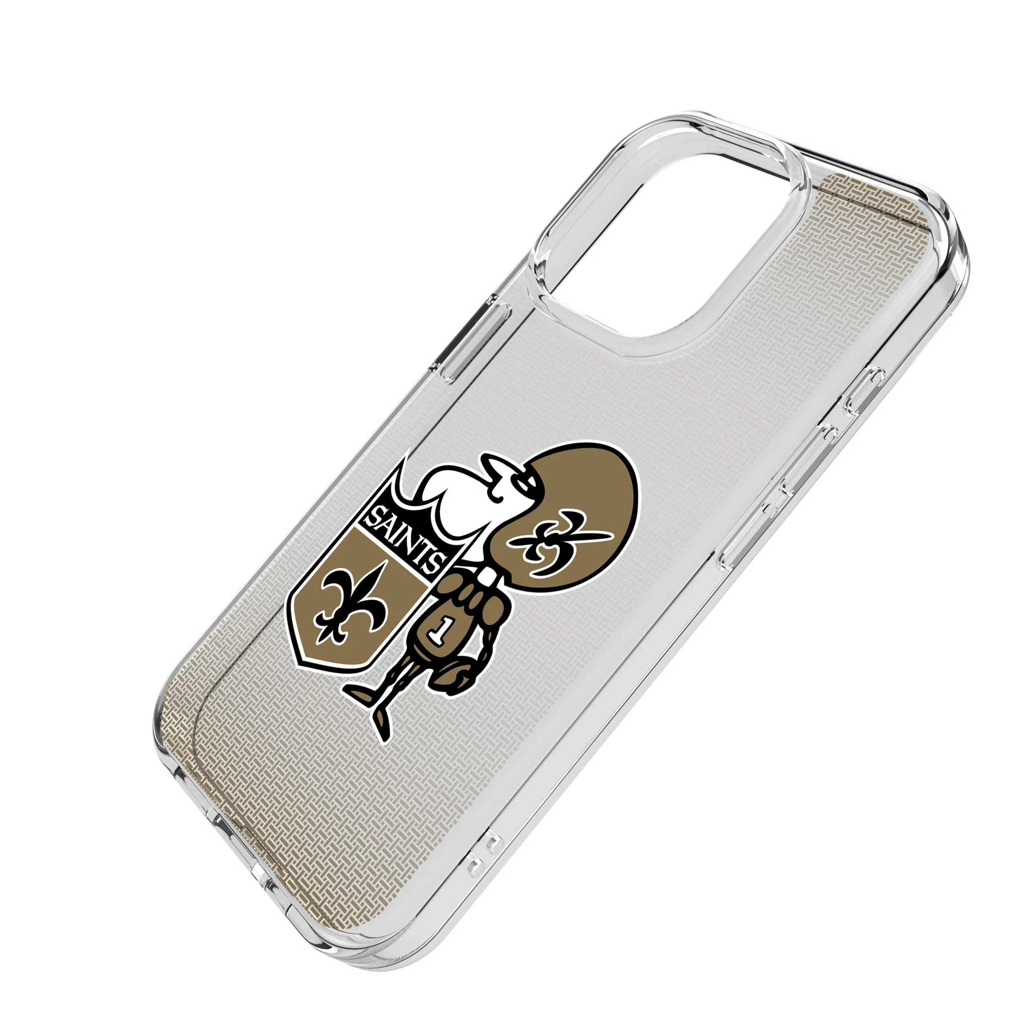 New Orleans Saints Historic Collection Linen Clear Phone Case for Apple iPhone - Image 2